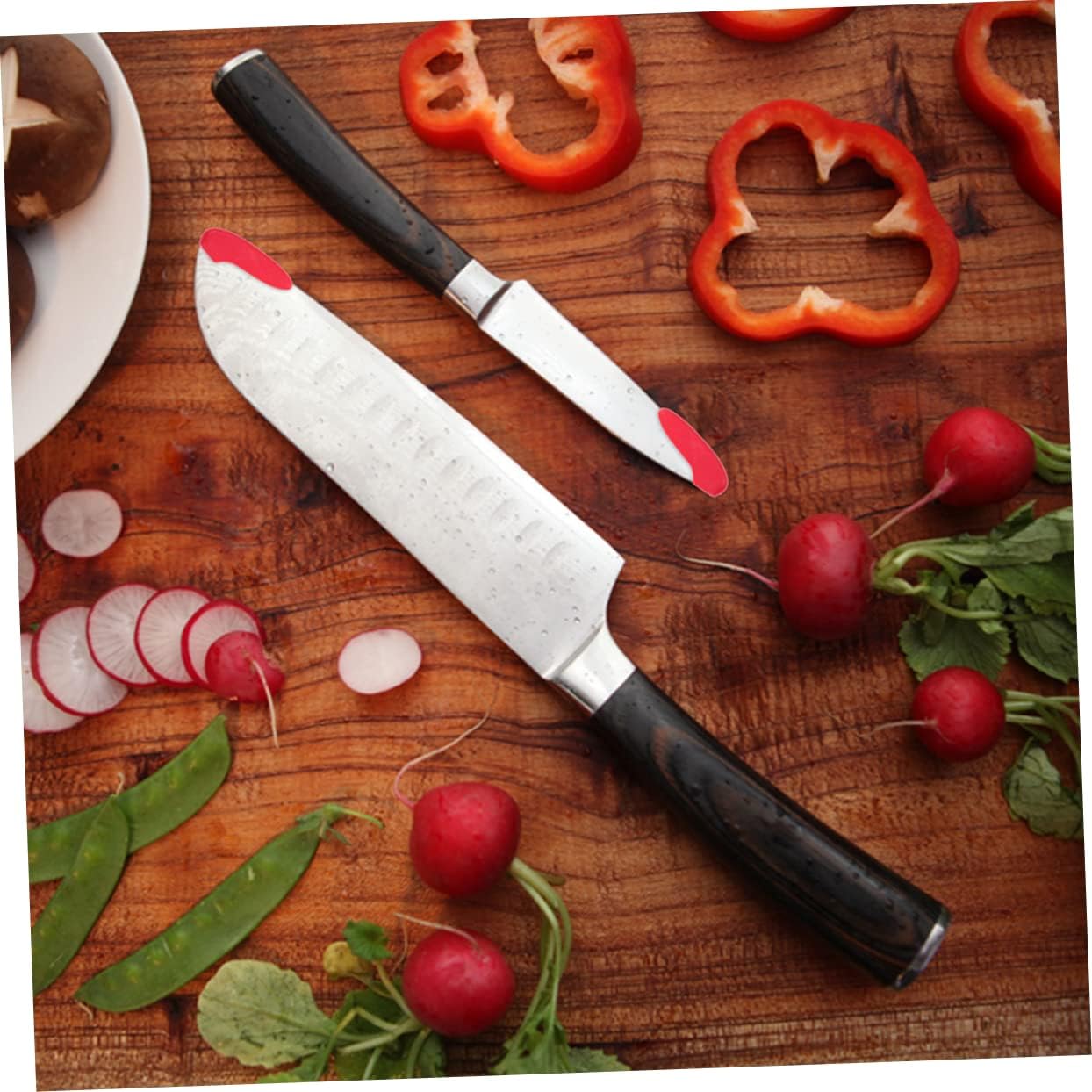PRETTYZOOM 30-Piece Red Knives Tip Protective Covers