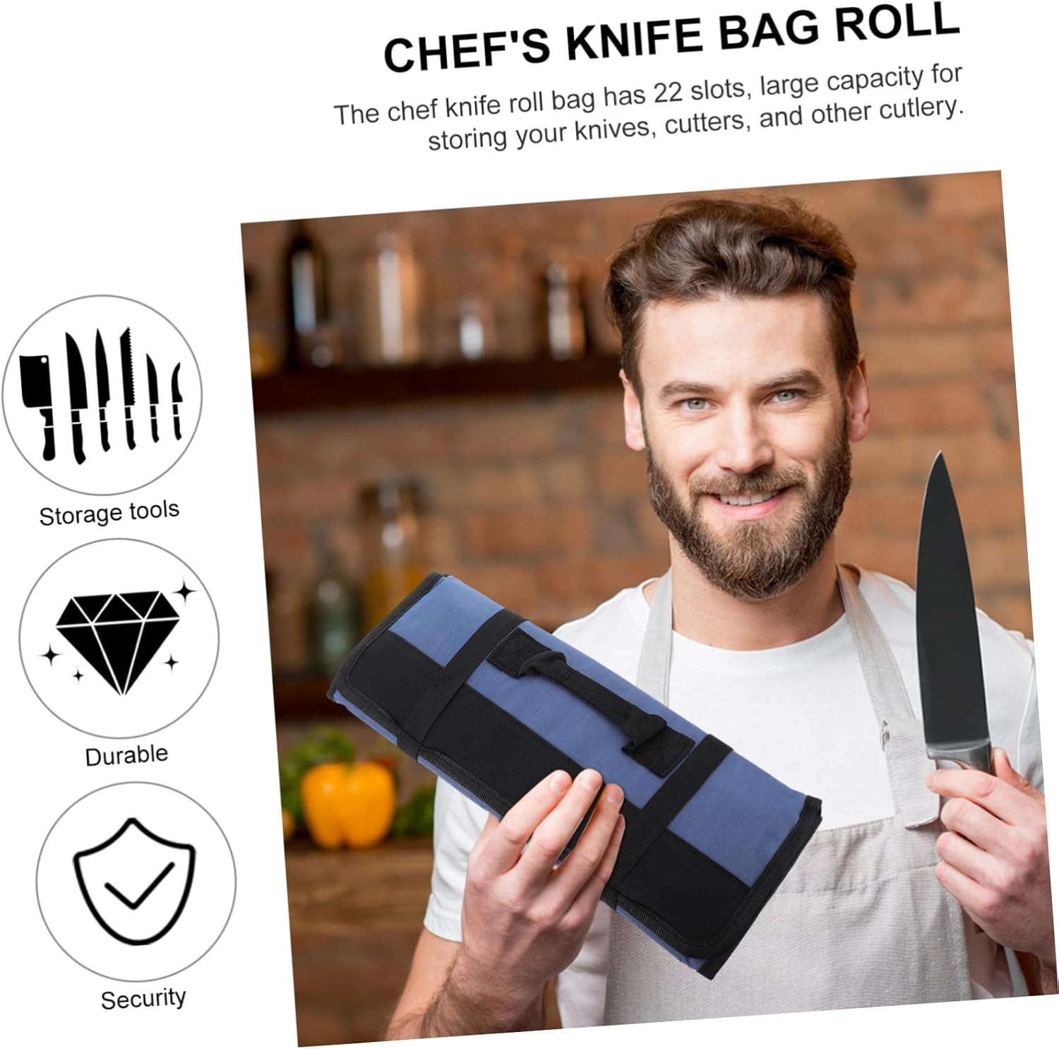 22-Pocket Outdoor Cutlery Organizer Bag for Travelers