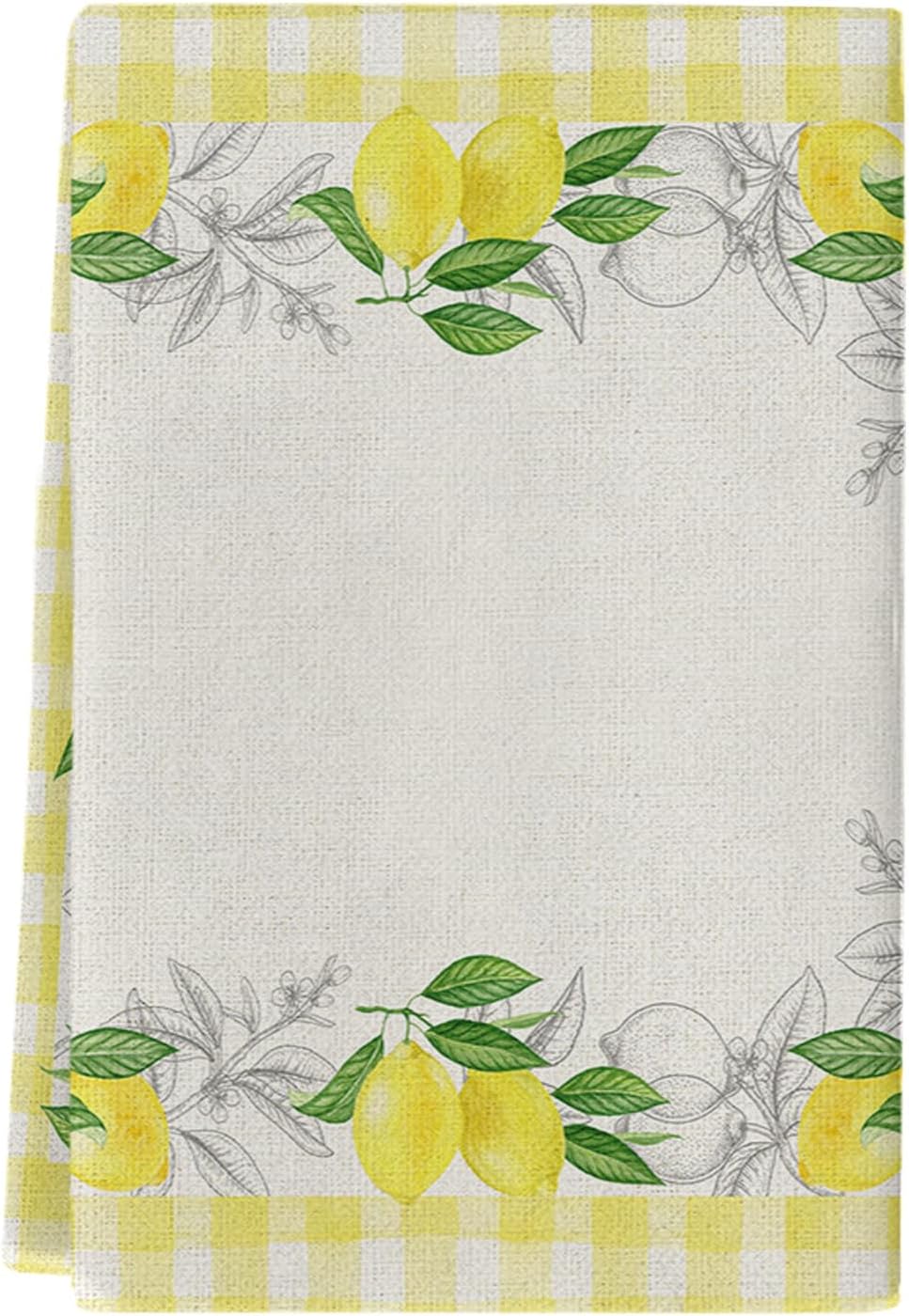Summer Tropical Lemon Kitchen Towel