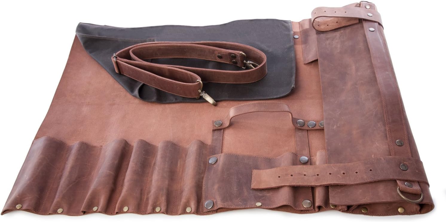 Lightweight Leather Chef Knife Bag