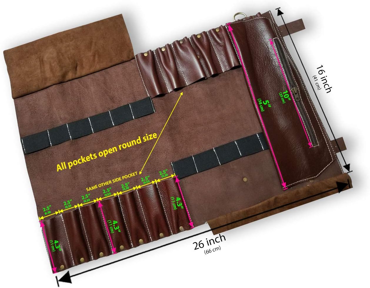 Lexuttle Premium Leather Chef Knife Bag