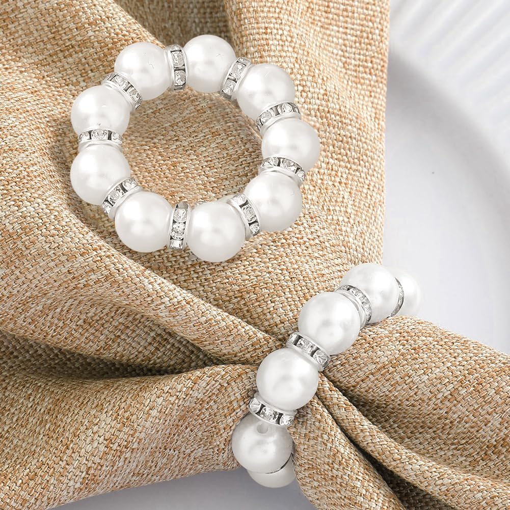 Elegant Pearl Napkin Rings - Perfect for Special Occasions