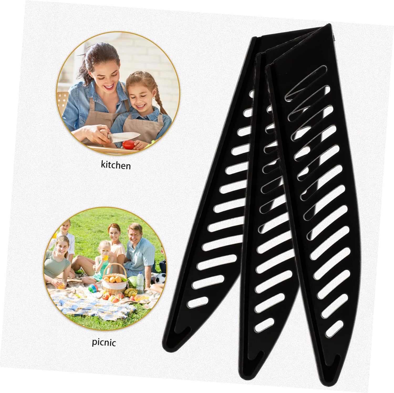Premium 3-Pack Knife Set with Protective Covers