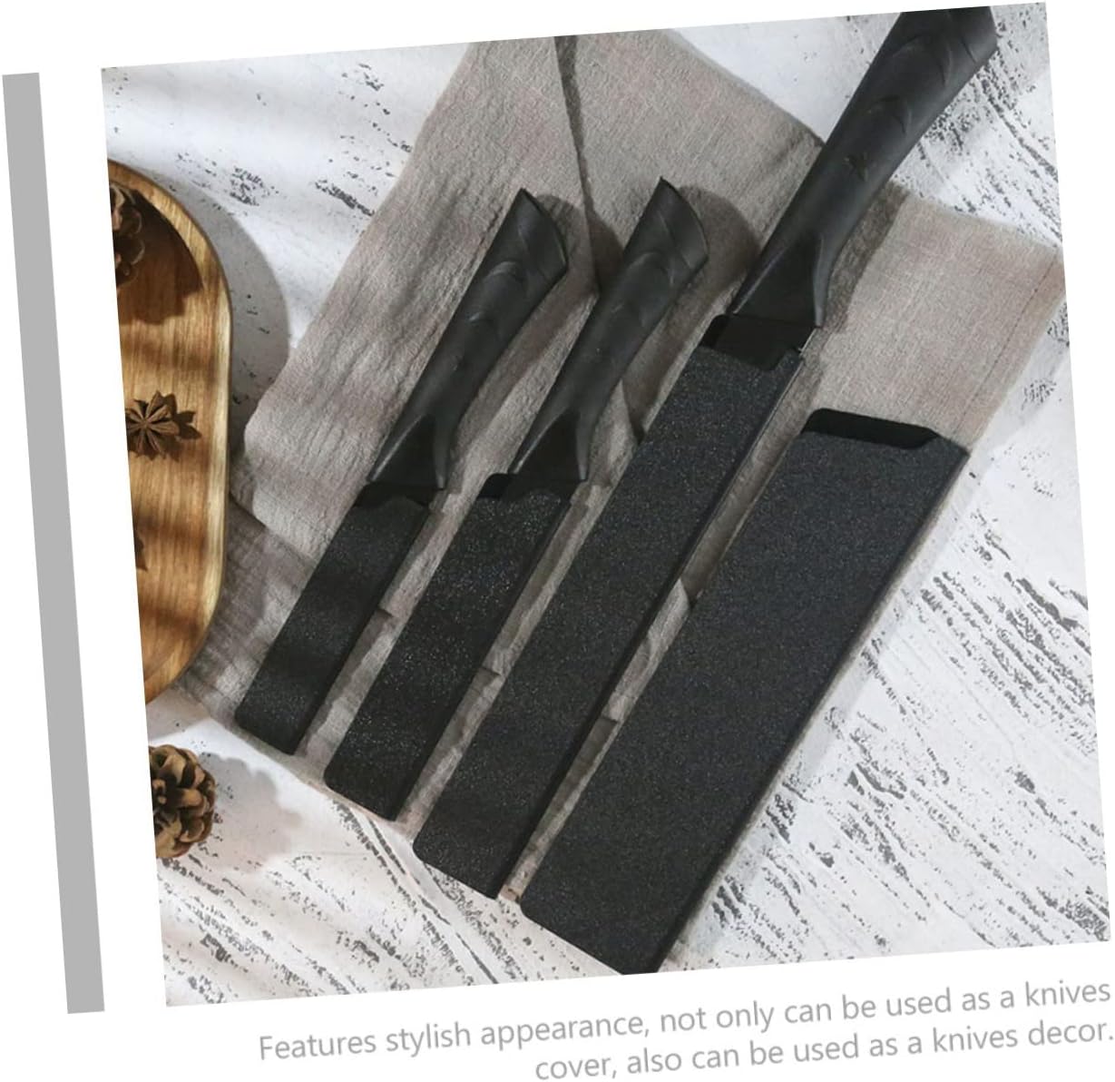 Flocking Design 5-Piece Cutter Protective Covers Kitchen Knives