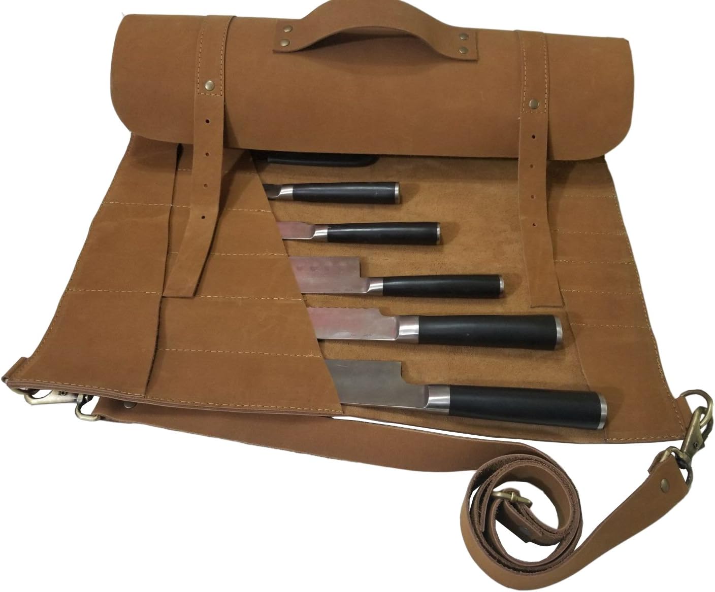 LUVSecretariates Lightweight Leather Chefs Knife Bag