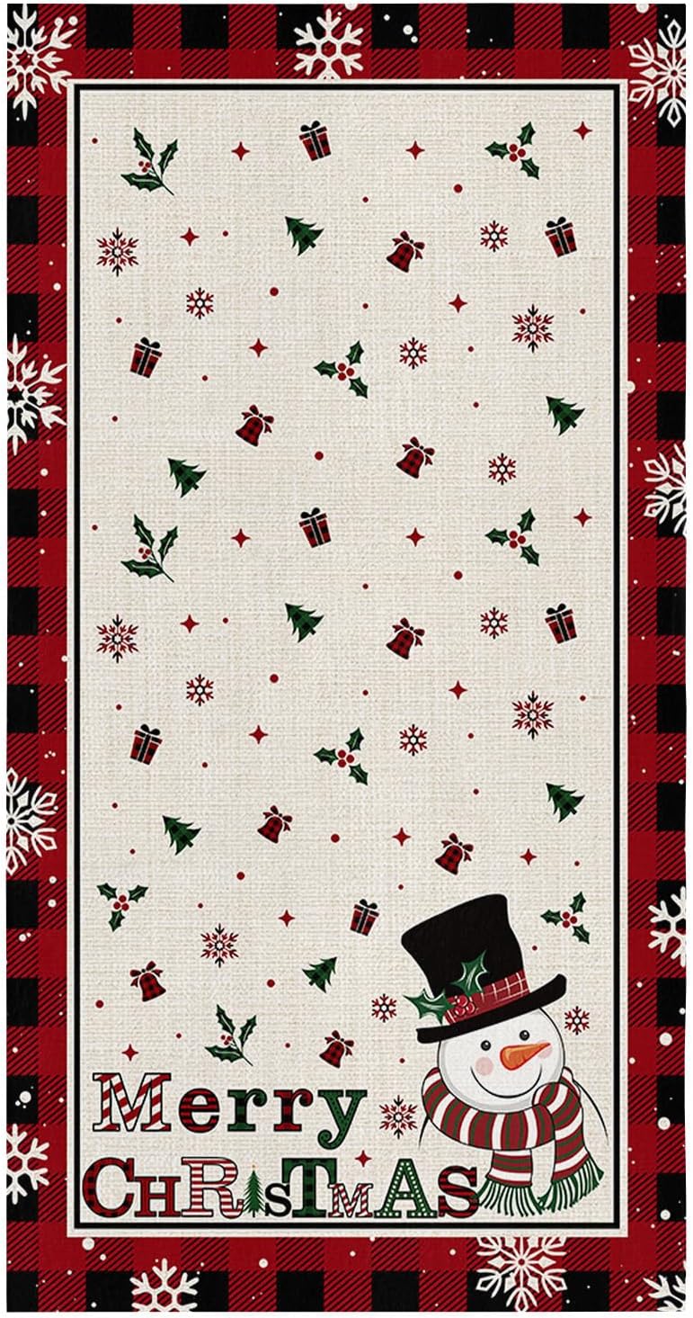 ZOE GARDEN Microfiber Snowman 18x28 Quick Dry Eco-Friendly Christmas Dish Towel