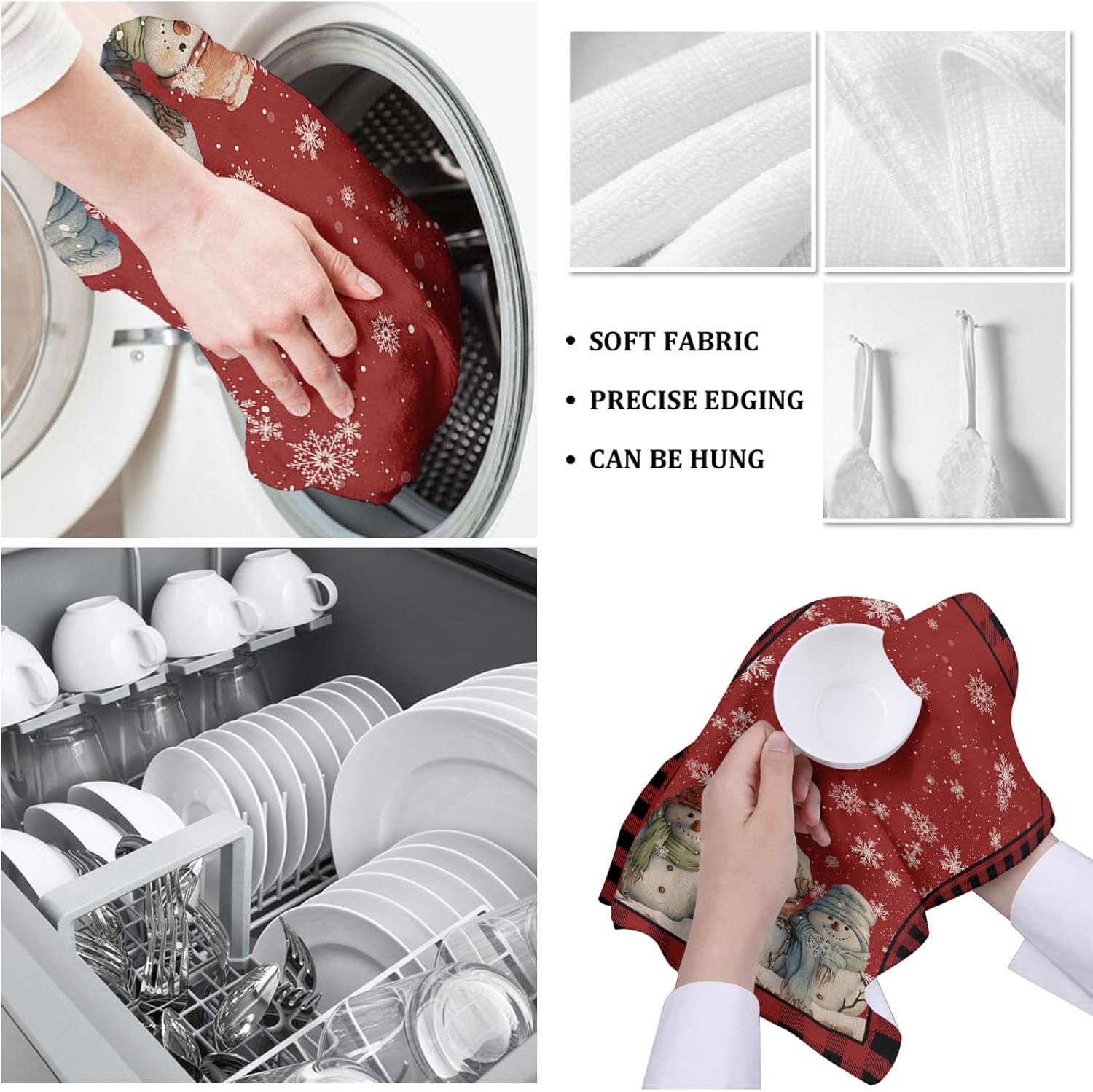 Christmas Red Kitchen Towels