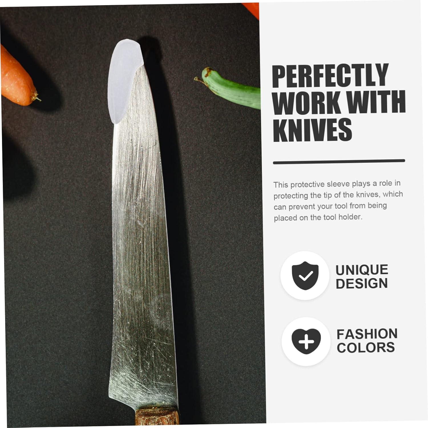 IMIKEYA 50PCS Knife Tip Protectors Plastic Sleeves