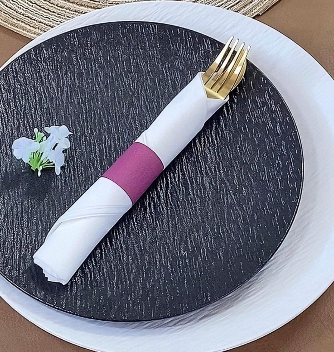 Germiwipe Silver Napkin Rings Burgundy 500-Pack