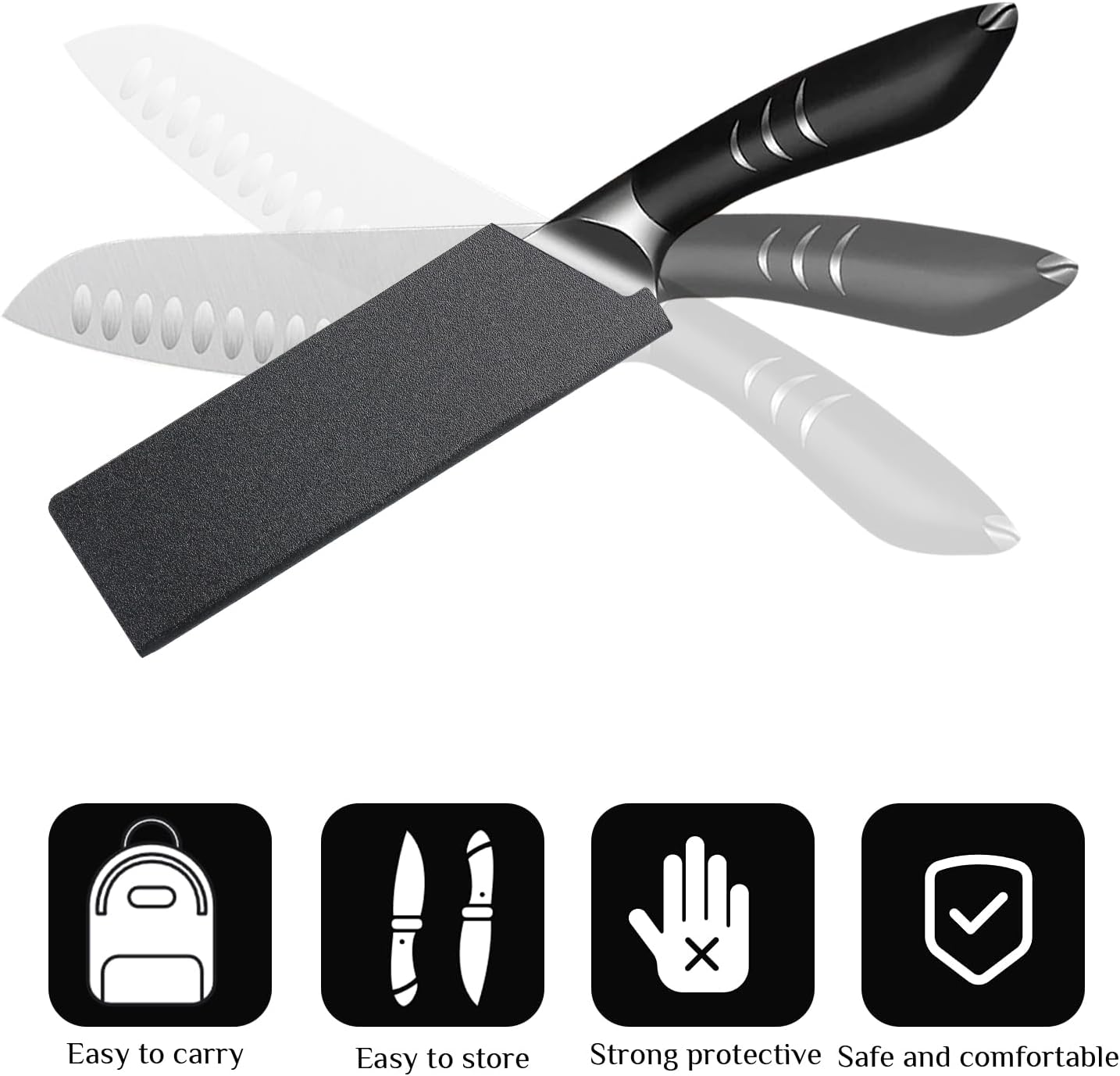 4-Piece Kitchen Knife Edge Guards for 7 Knives