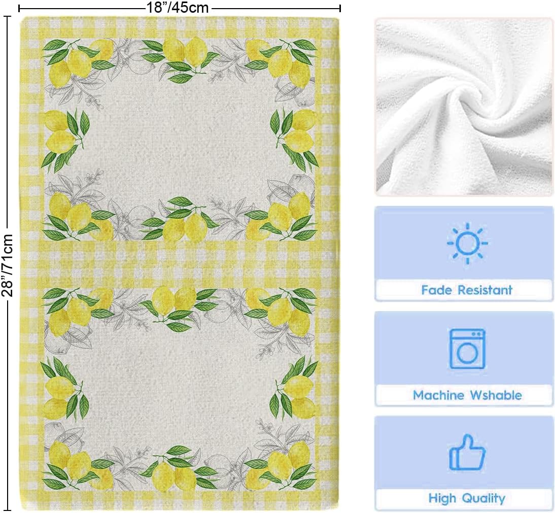 Summer Tropical Lemon Kitchen Towel