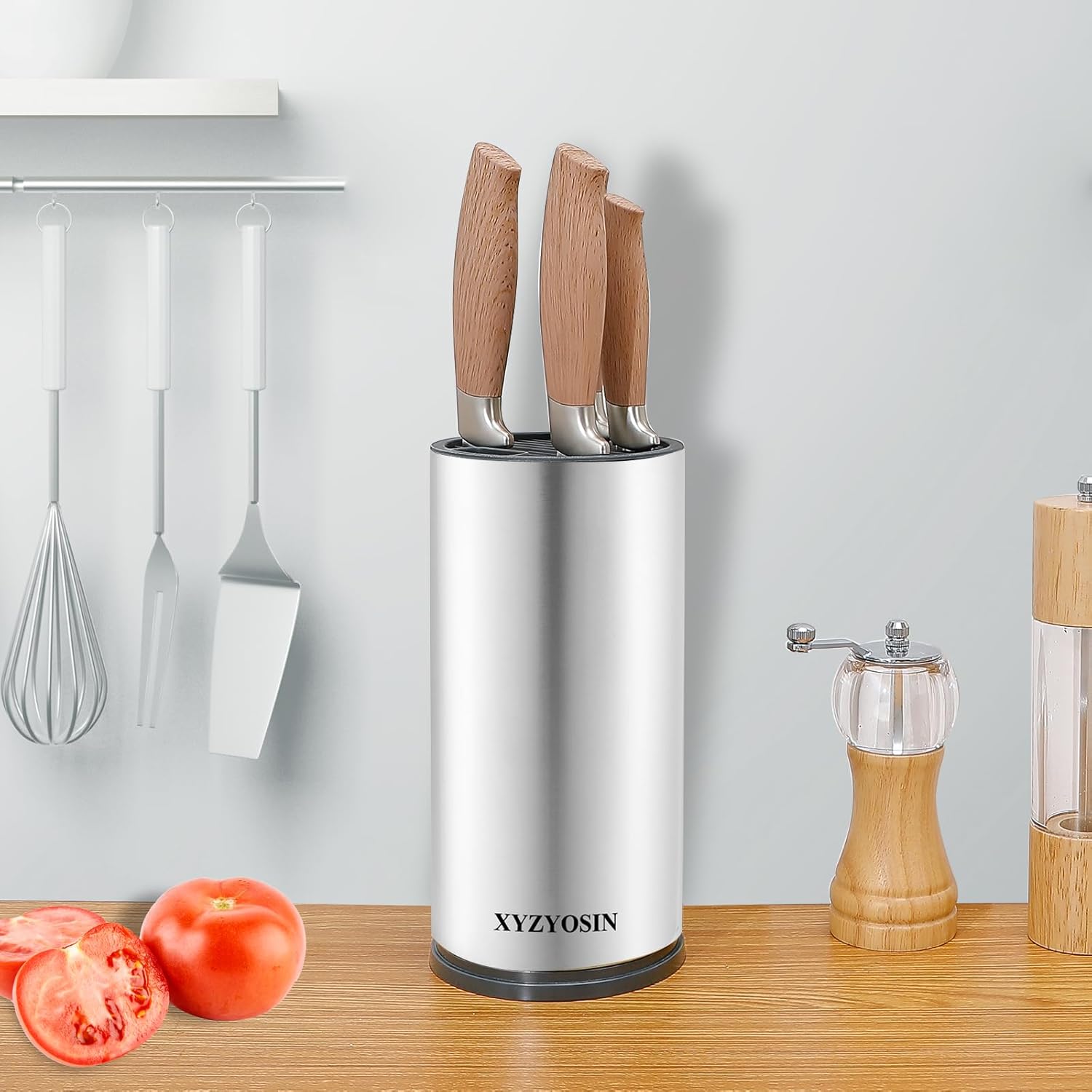 XYZYOSIN Stainless Steel Universal Knife Block