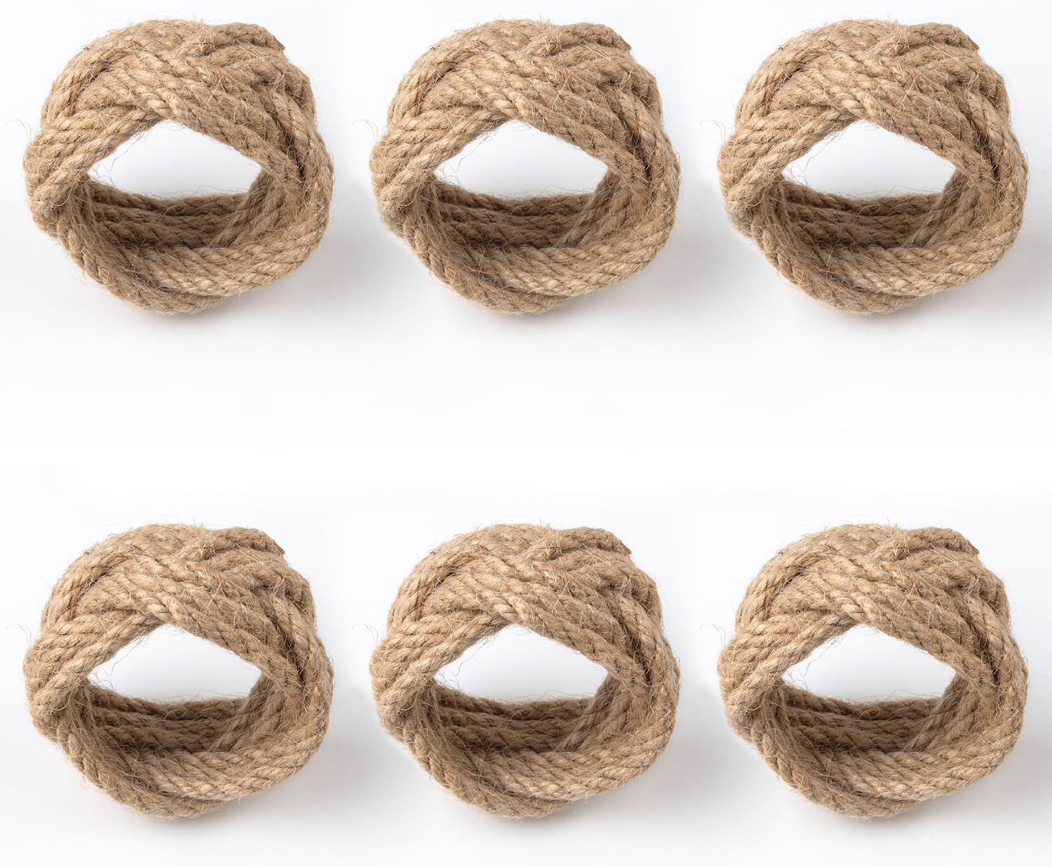 6-Piece Rustic Napkin Rings Set