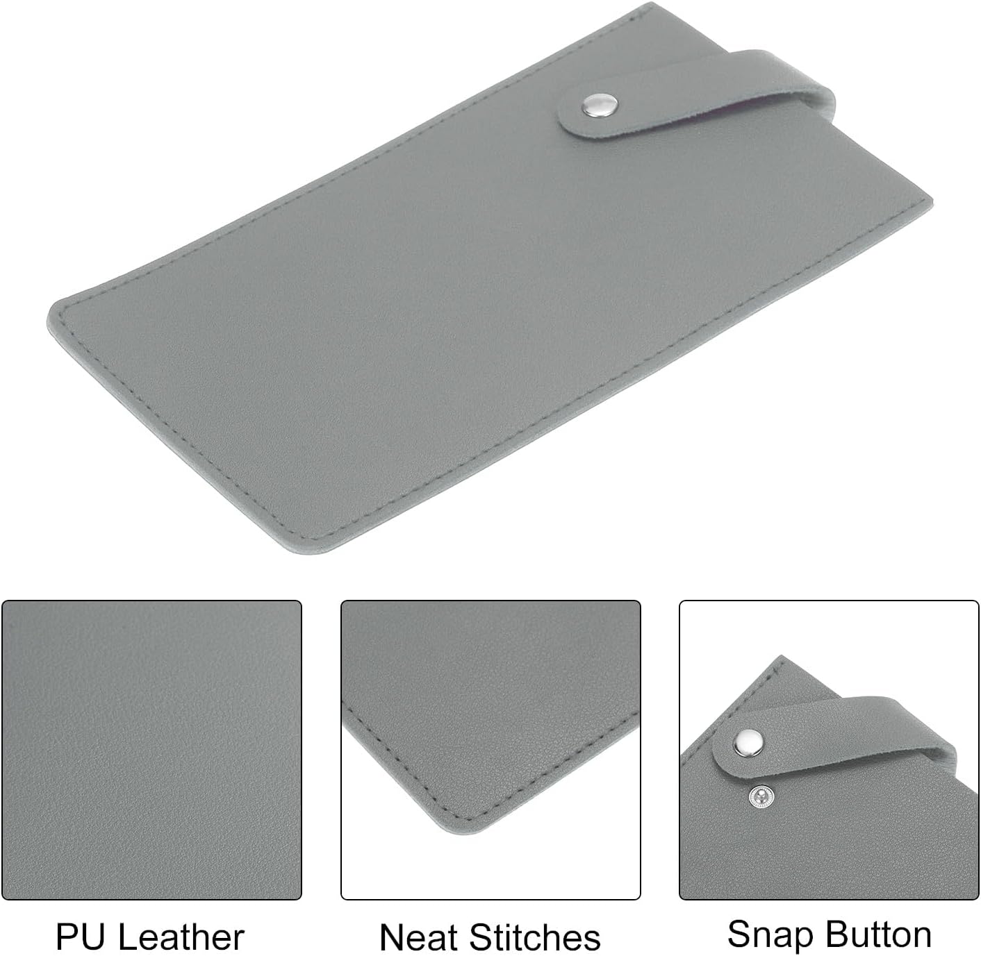 PATIKIL 2-Pack Leather Knife Guards for Kitchen Grey
