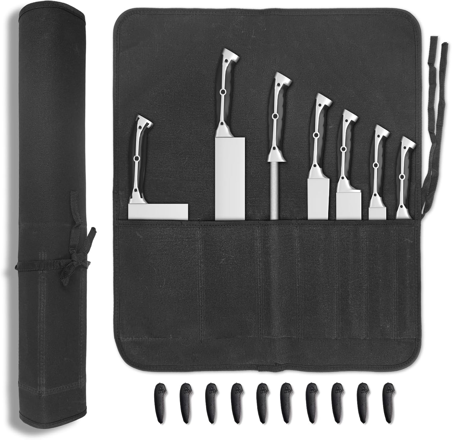Lelezone Professional Chef Knife Roll Bag for Kitchen Storage