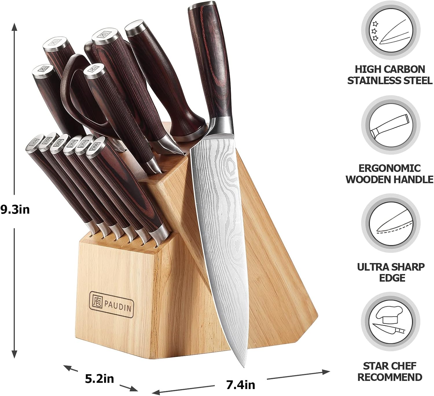 PAUDIN knives set for home