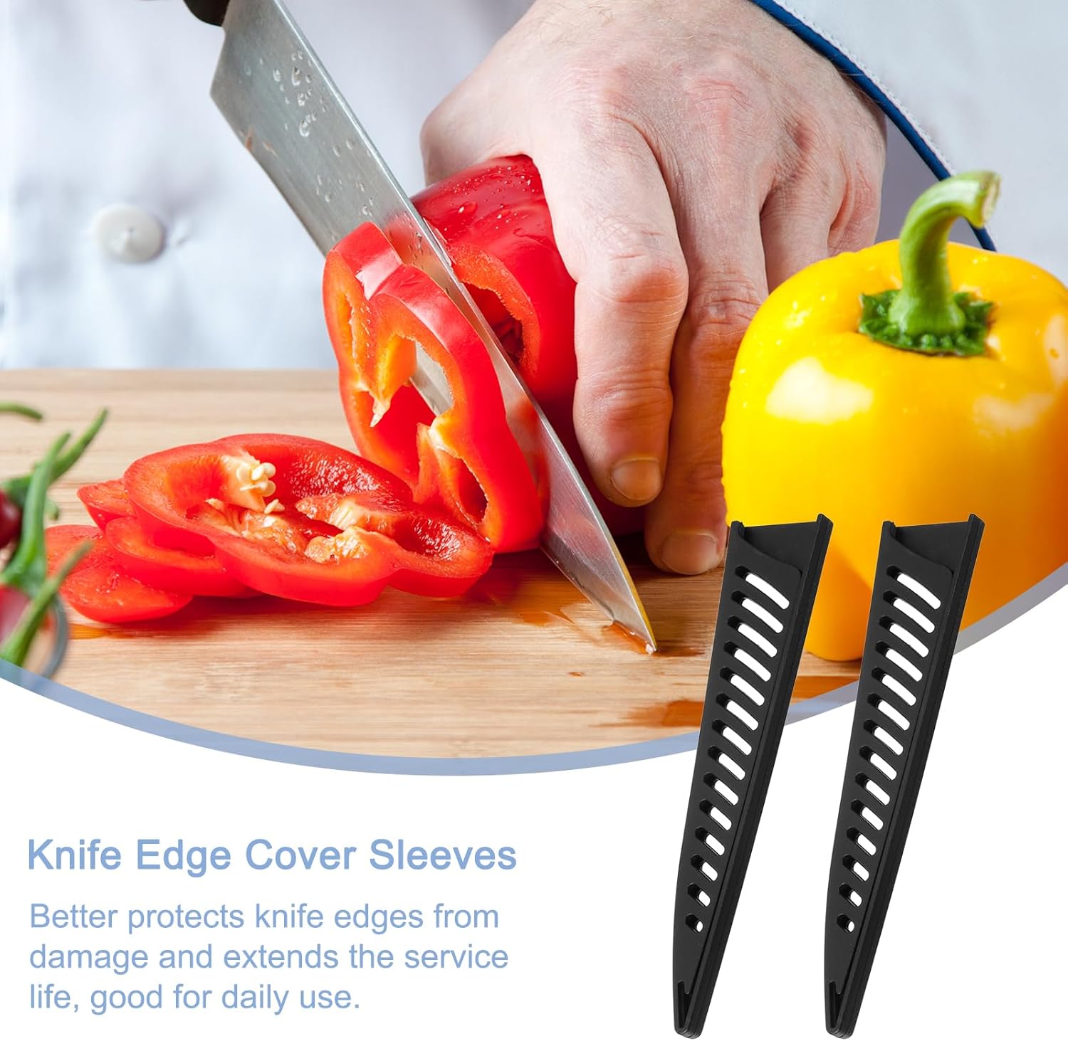 4-Piece Knife Sleeve Covers Blade Edge Protection for 6 Boning Knives