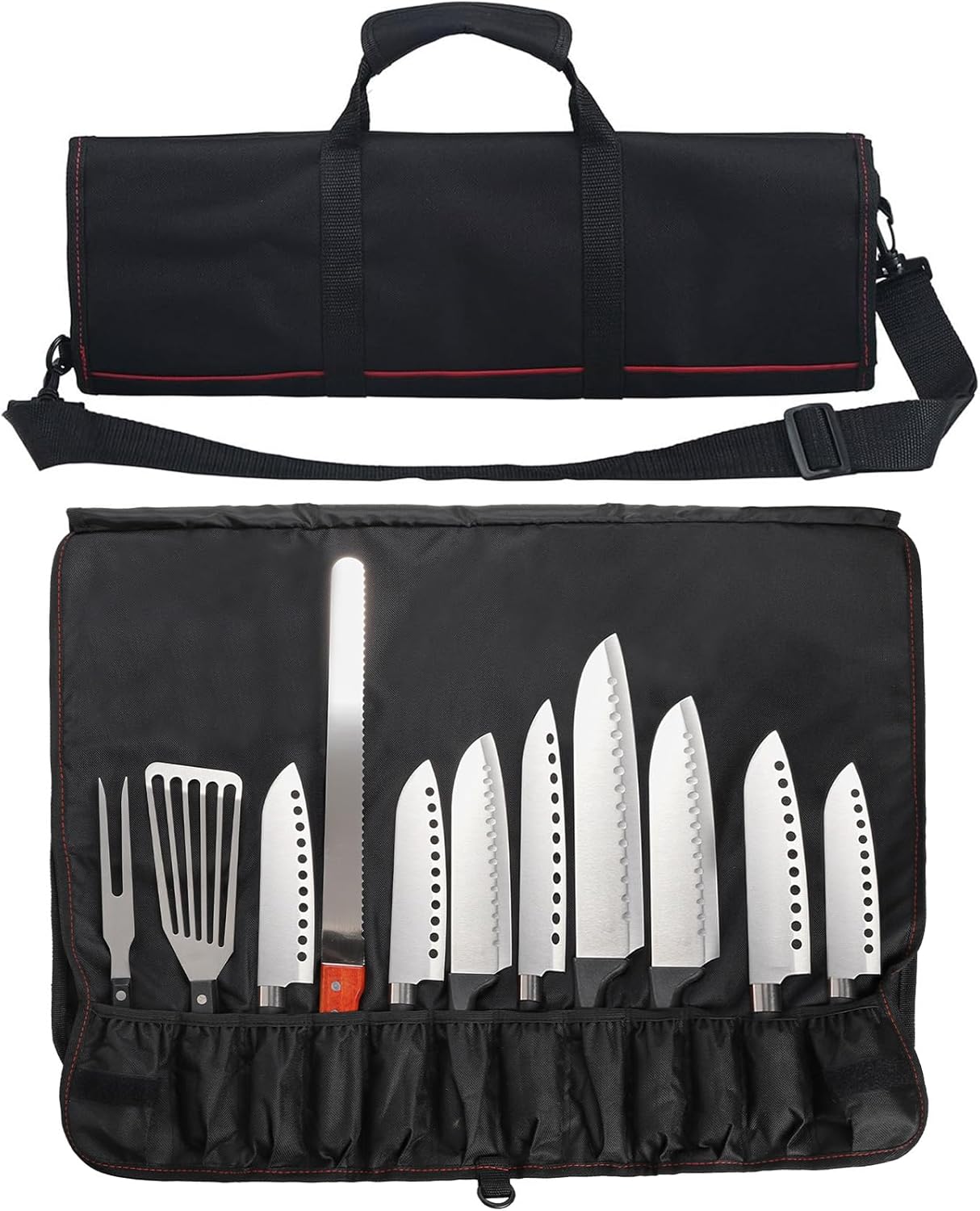 Tosnail Chef Knife Case Roll Bag To Work Perfectly