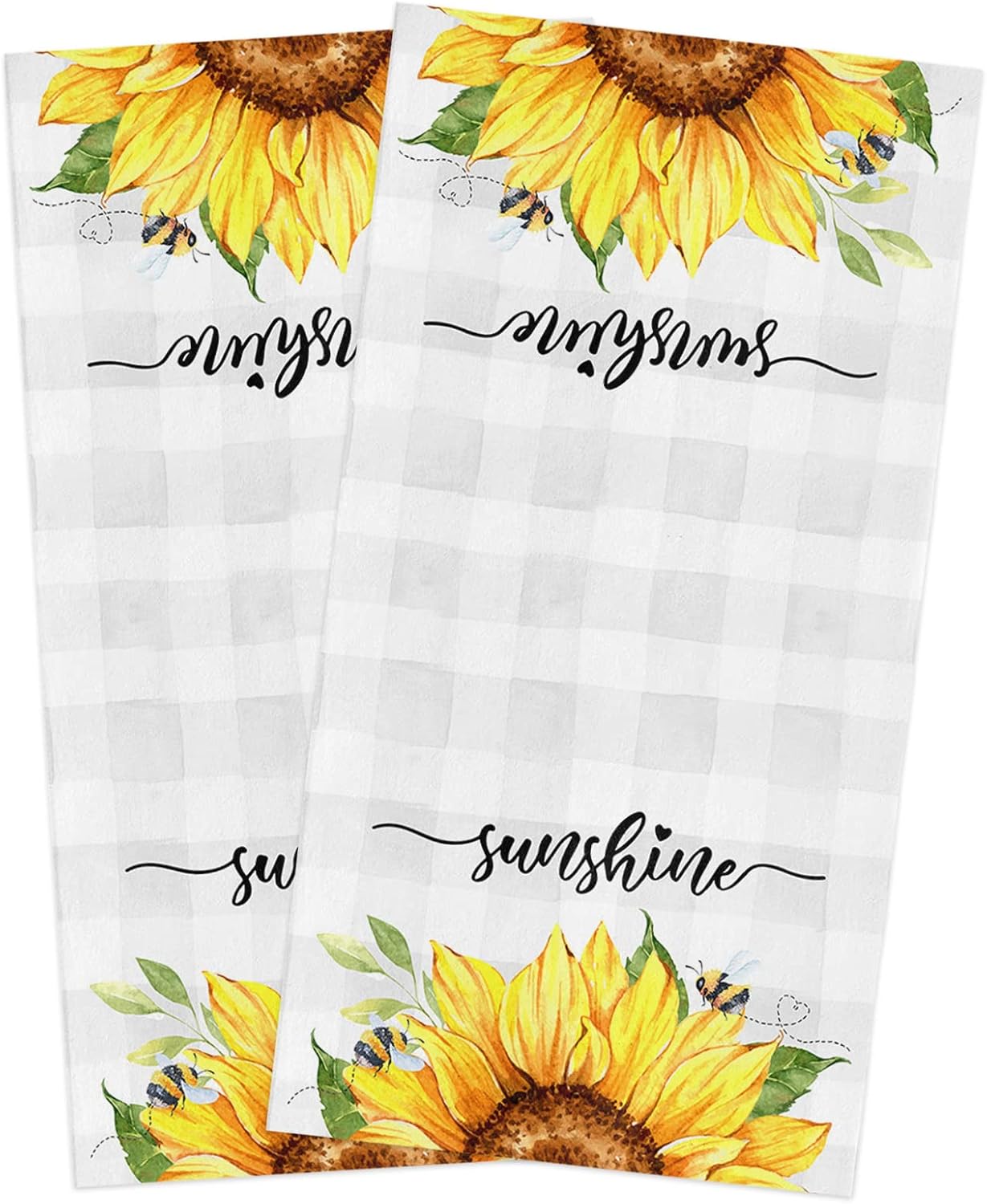 Sunflower Grey Kitchen Towels