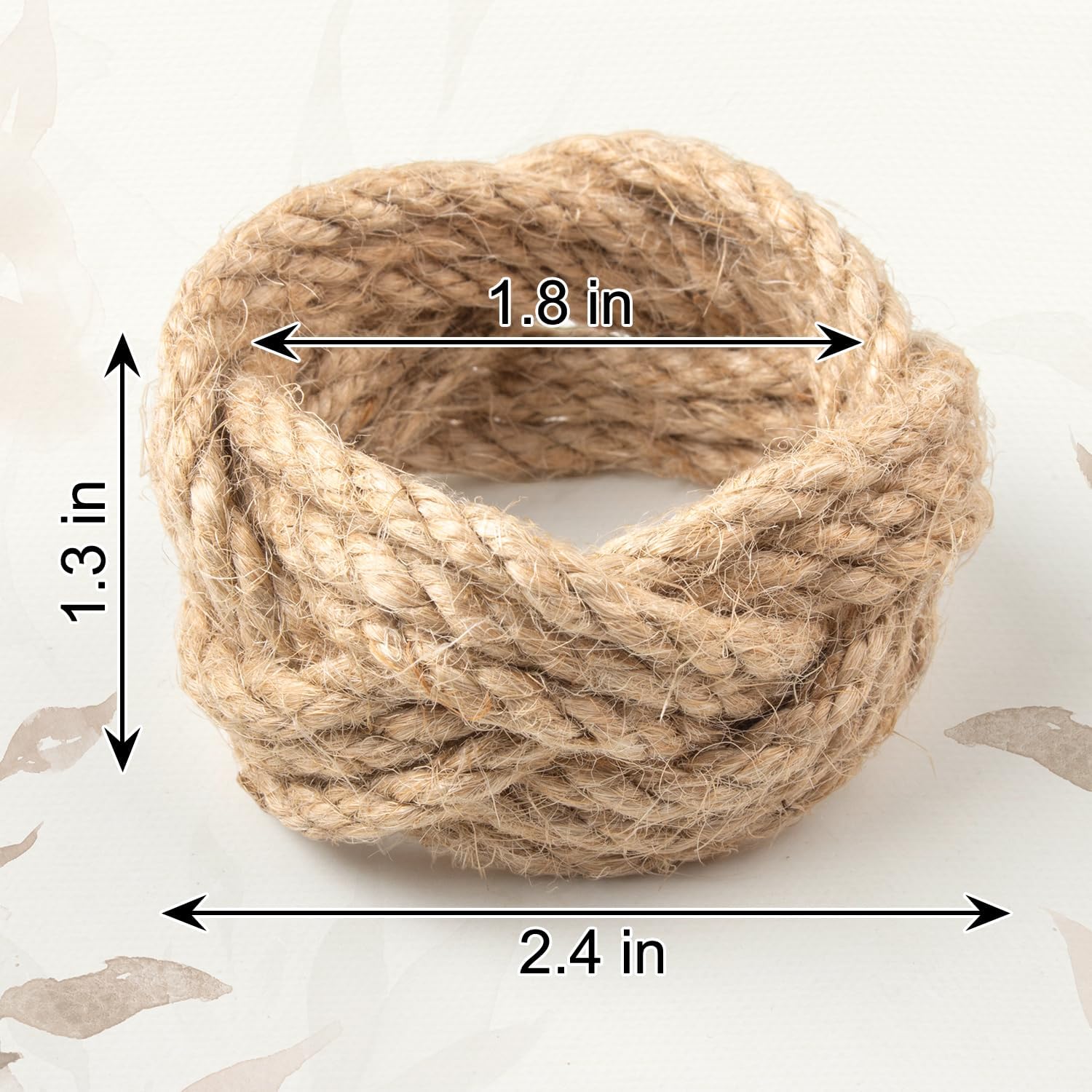 6-Piece Rustic Napkin Rings Set