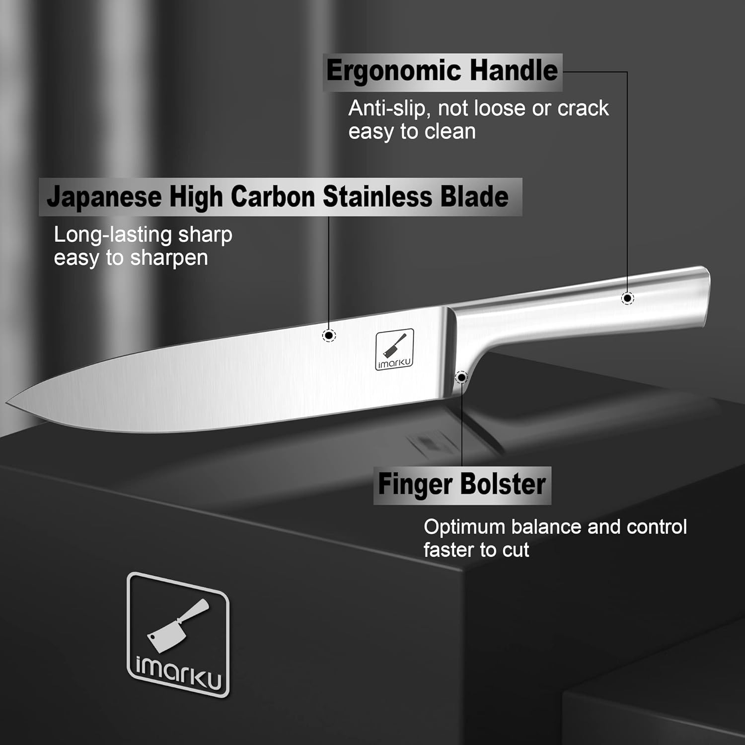 15-Piece Knife Set with Japanese Stainless Steel