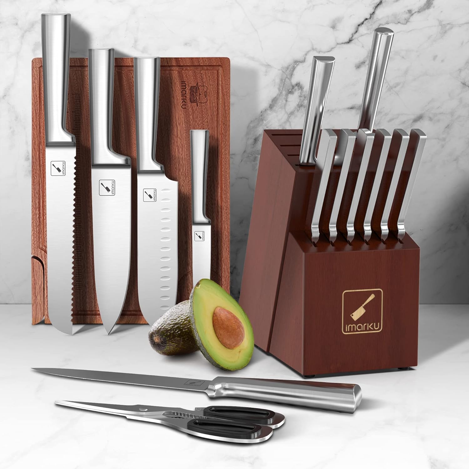 15-Piece Knife Set with Japanese Stainless Steel