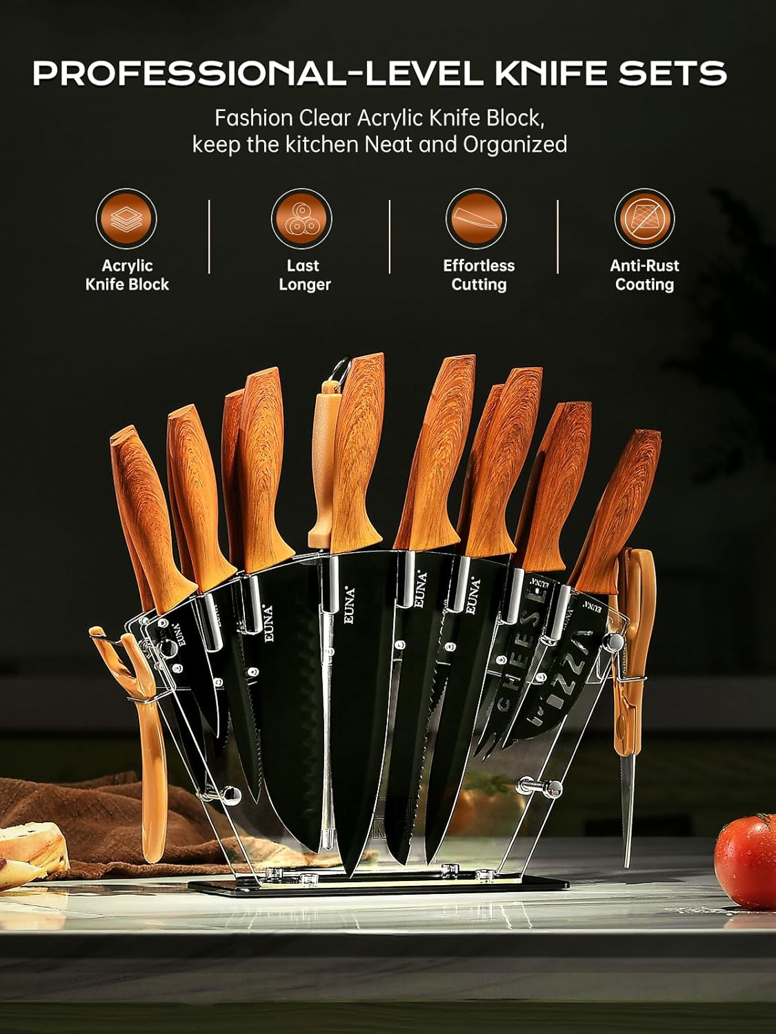 Premium 19-Piece Knife Set for Every Cook