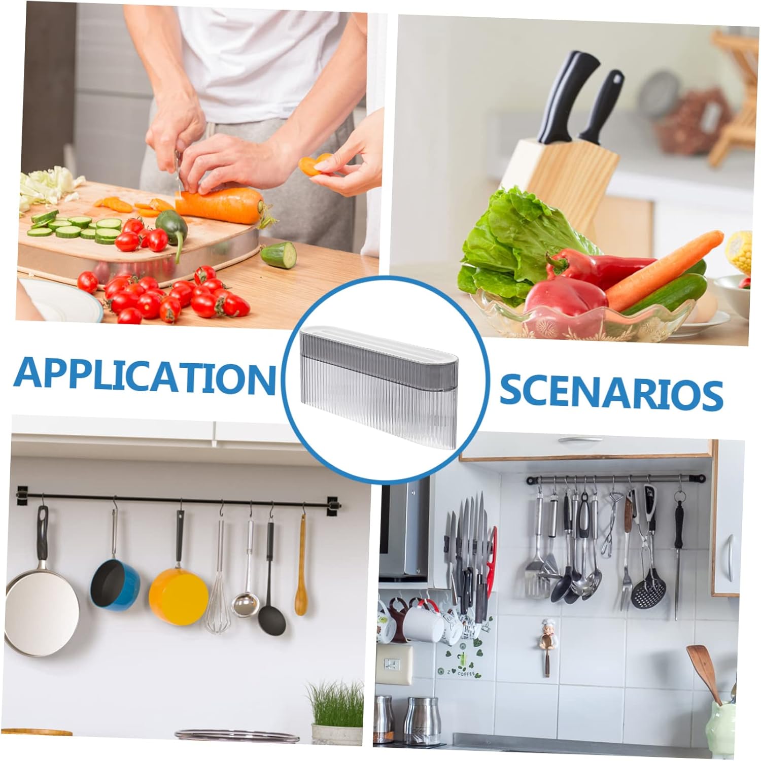 Ergonomic Kitchenknife Organizer Multi-Function Ventilation Storage Rack