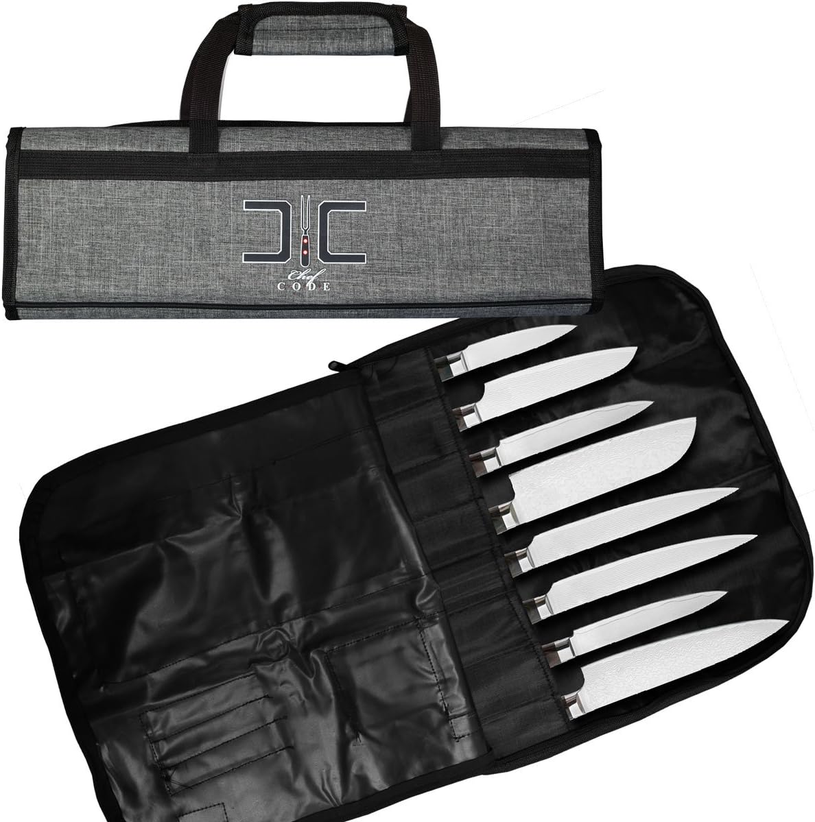 Chef Code Knife Bag Professional 8-Pocket Knives Organizer
