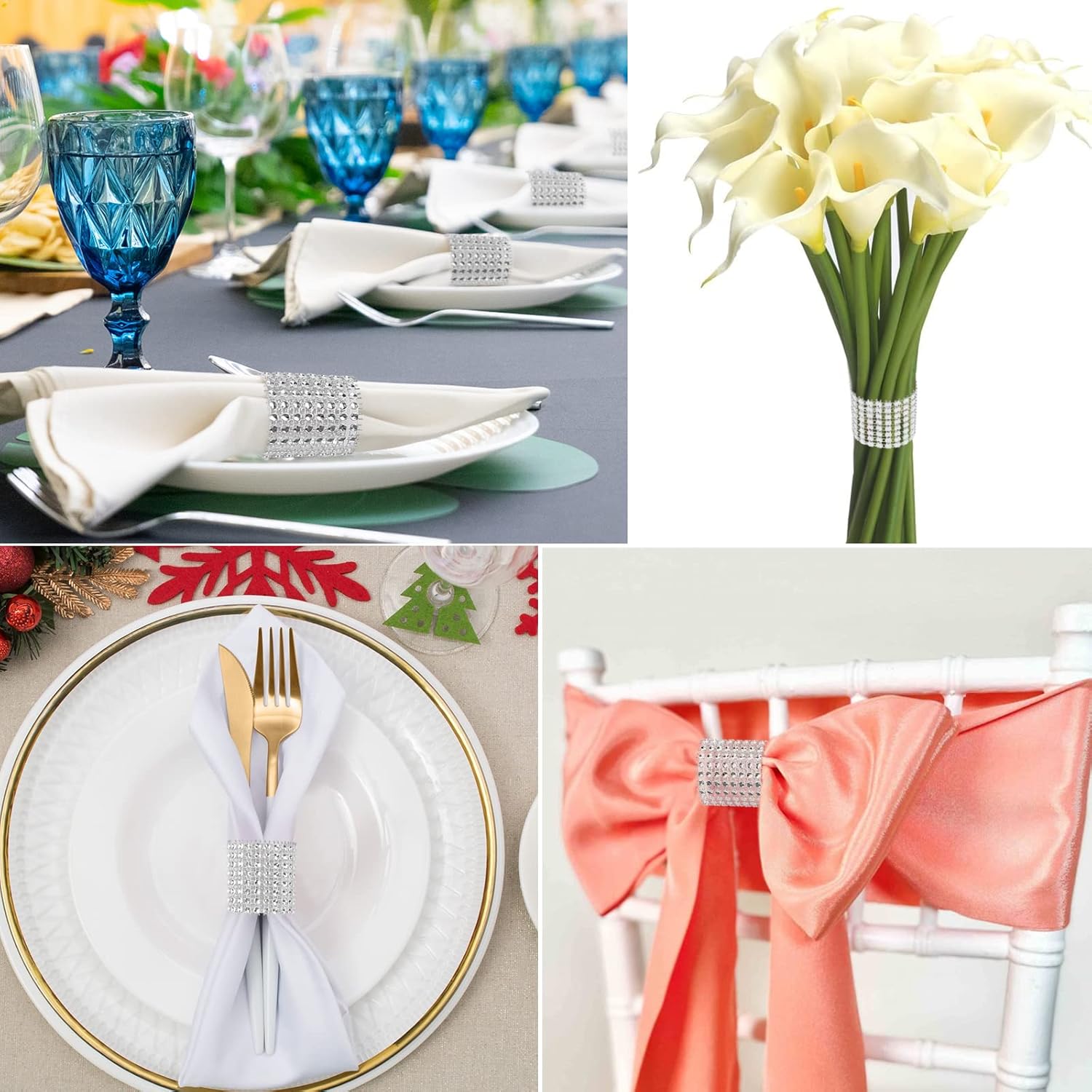 Brilliant Silver Napkin Rings for Parties