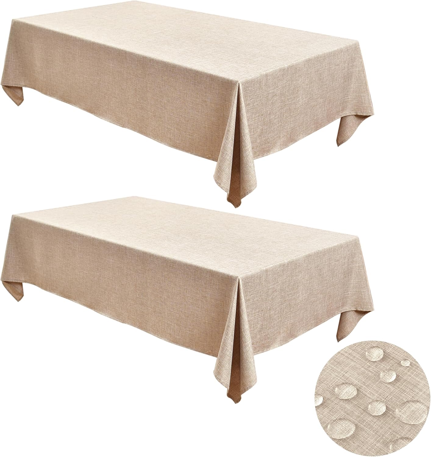 Compact Elegant Fitable Linen Tablecloth for Stain-Resistant Use