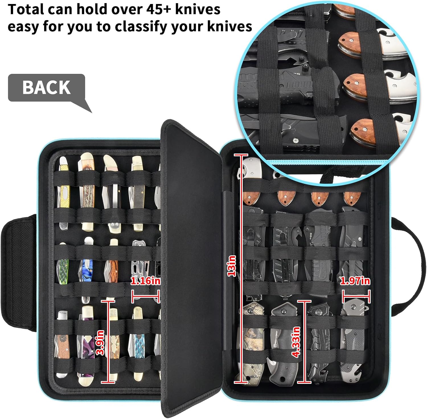 Set of 45 Pocket Knife Storage Box