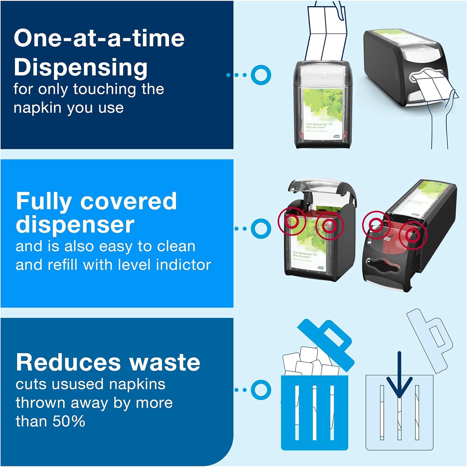 Tork Xpressnap Fit -One at a time dispensing black N14