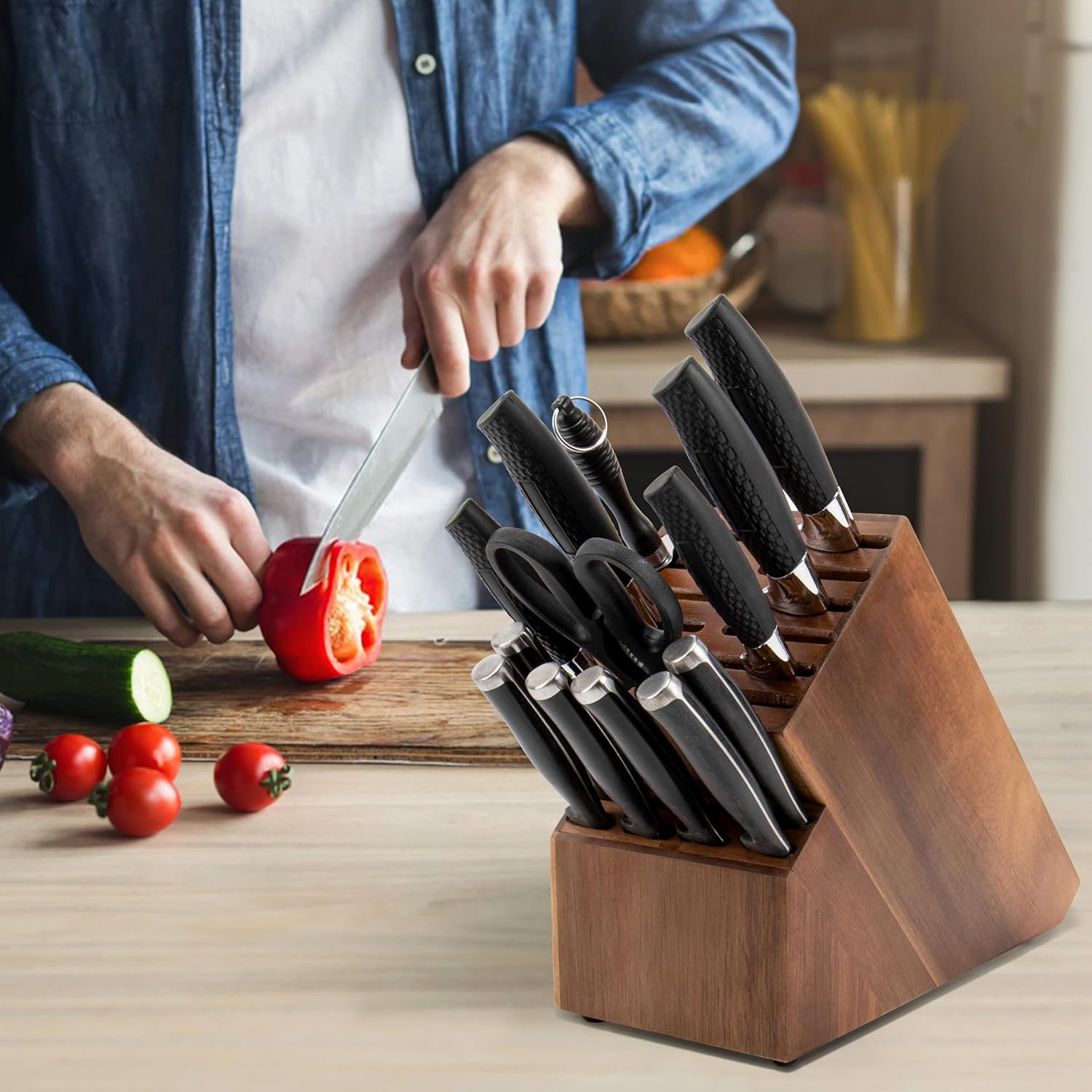 20 Slot Universal Knife Block Storage System