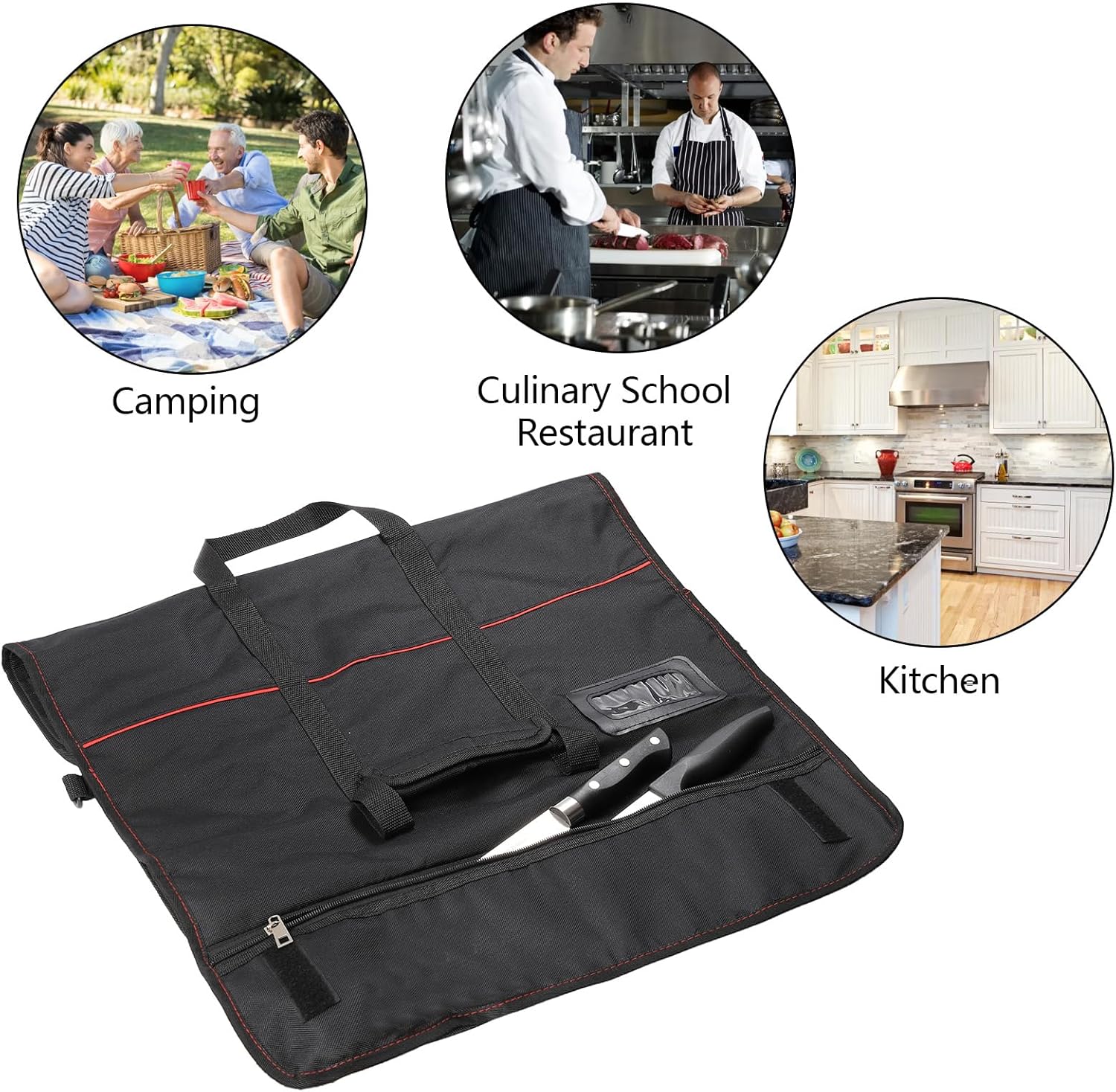 Tosnail Chef Knife Case Roll Bag To Work Perfectly