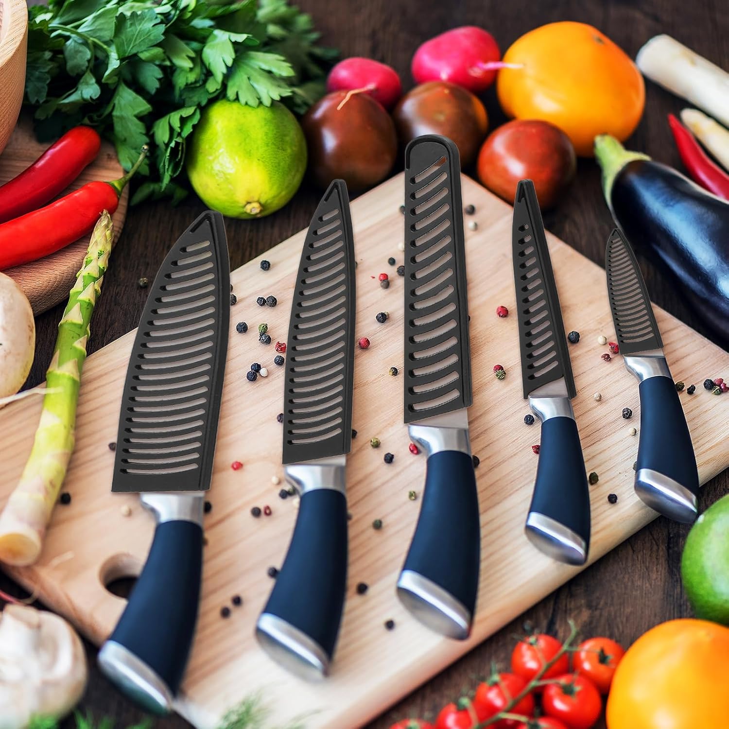 4-Piece Knife Sleeve Covers Blade Edge Protection for 6 Boning Knives