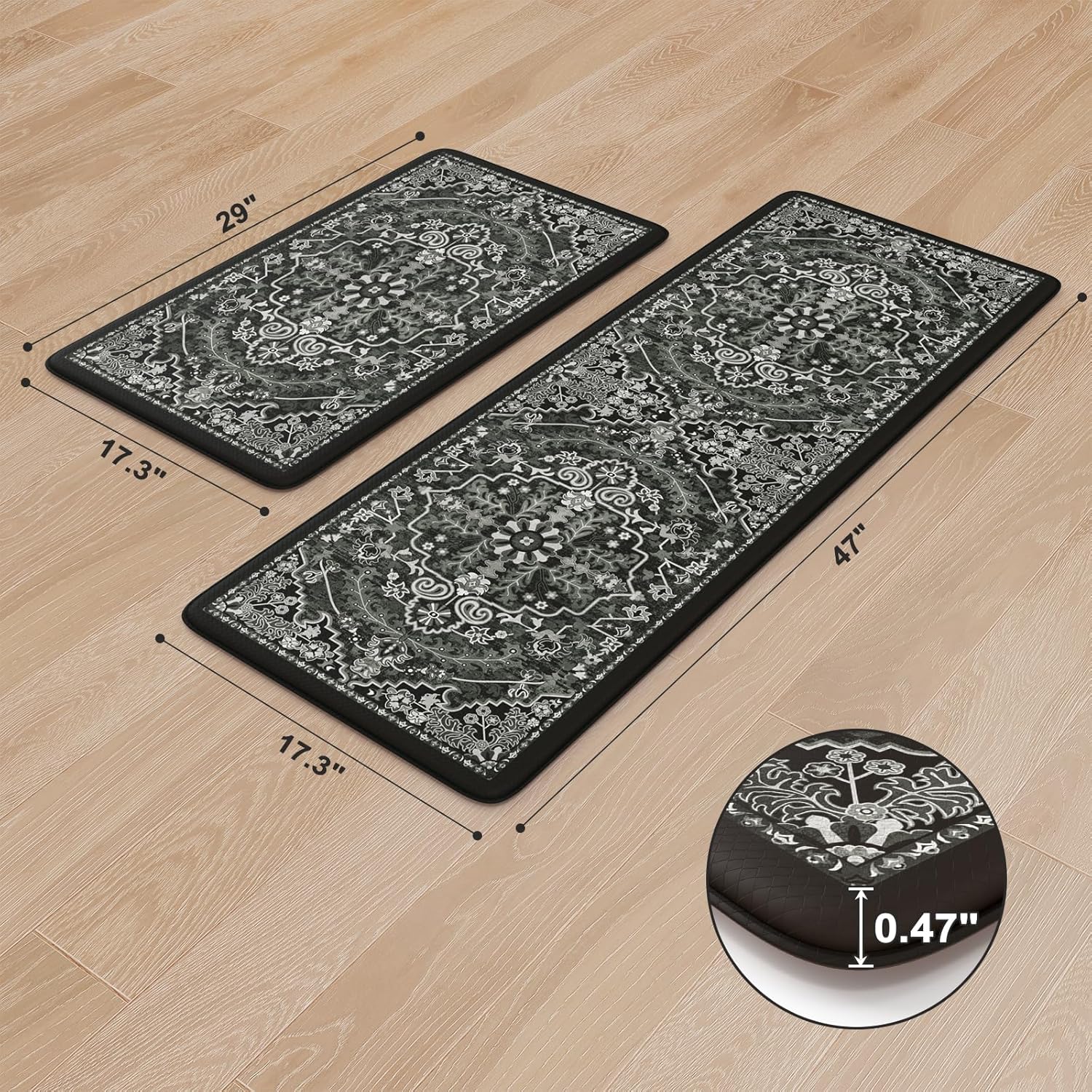 Anti-Fatigue Kitchen Mats Non-Slip Comfortable for Kitchen Use