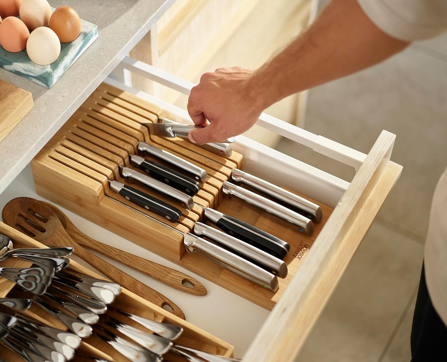 Joseph Joseph Knife Organizer Space-Efficient 12 Knife Storage System