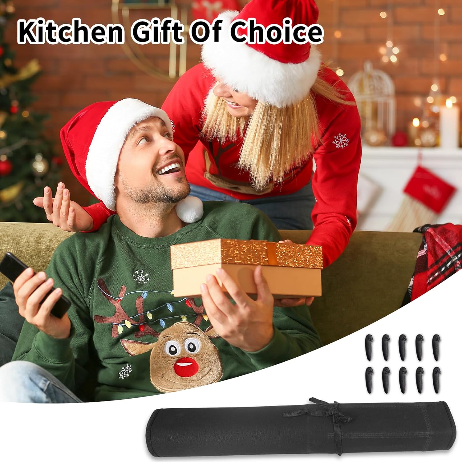 Lelezone Professional Chef Knife Roll Bag for Kitchen Storage
