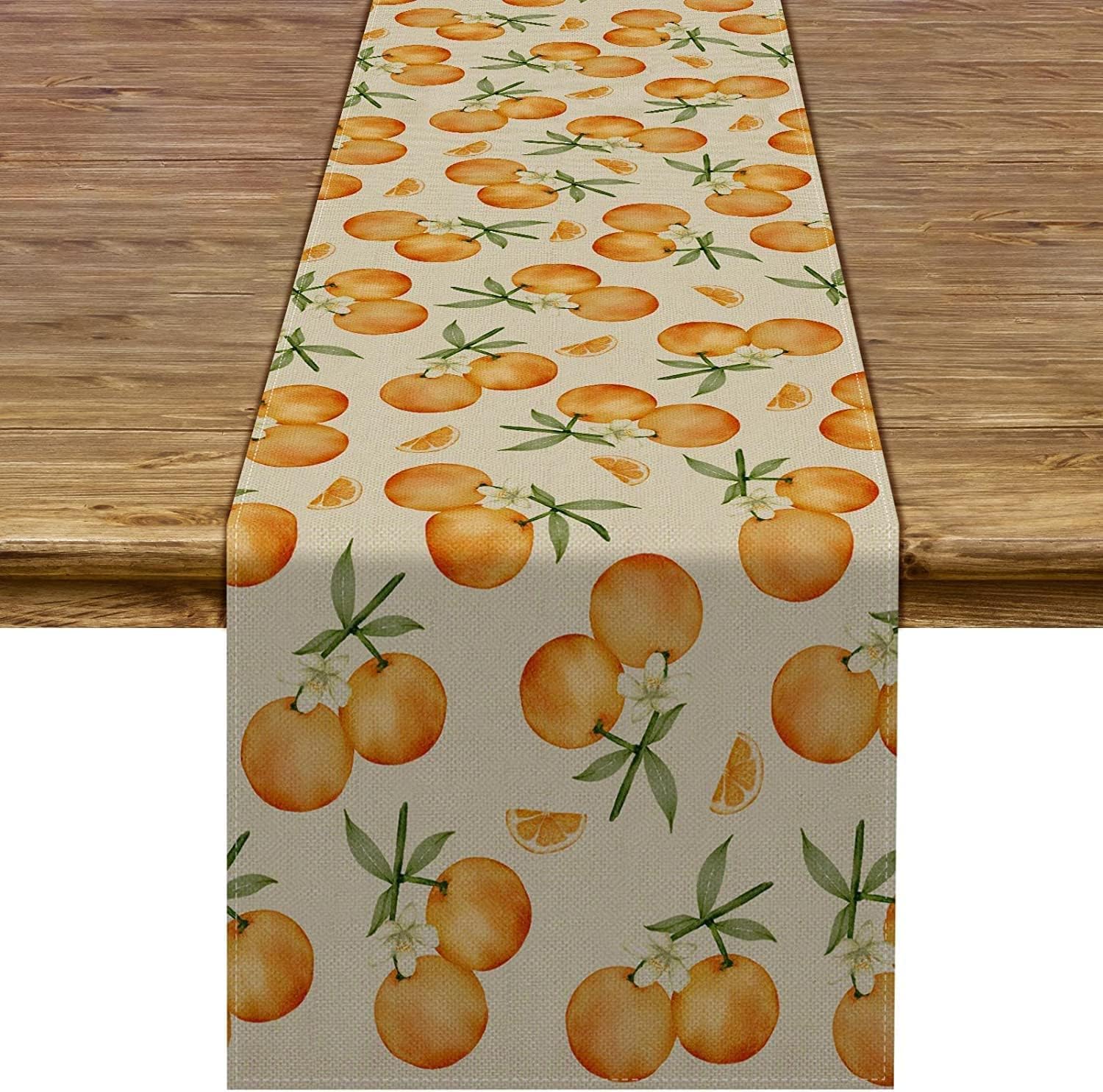 Pudodo Linen Table Runner 13x120 Inch Little Cutie Themed