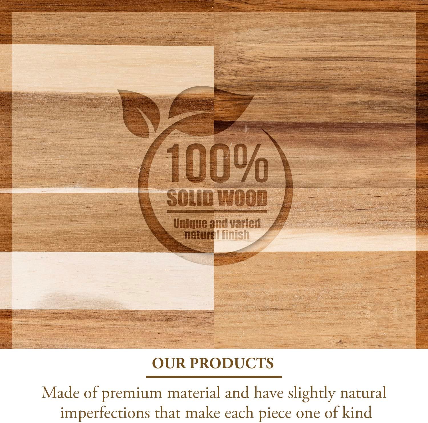 MyGift Rustic Natural Solid Acacia Wood Rings for Dining Napkins