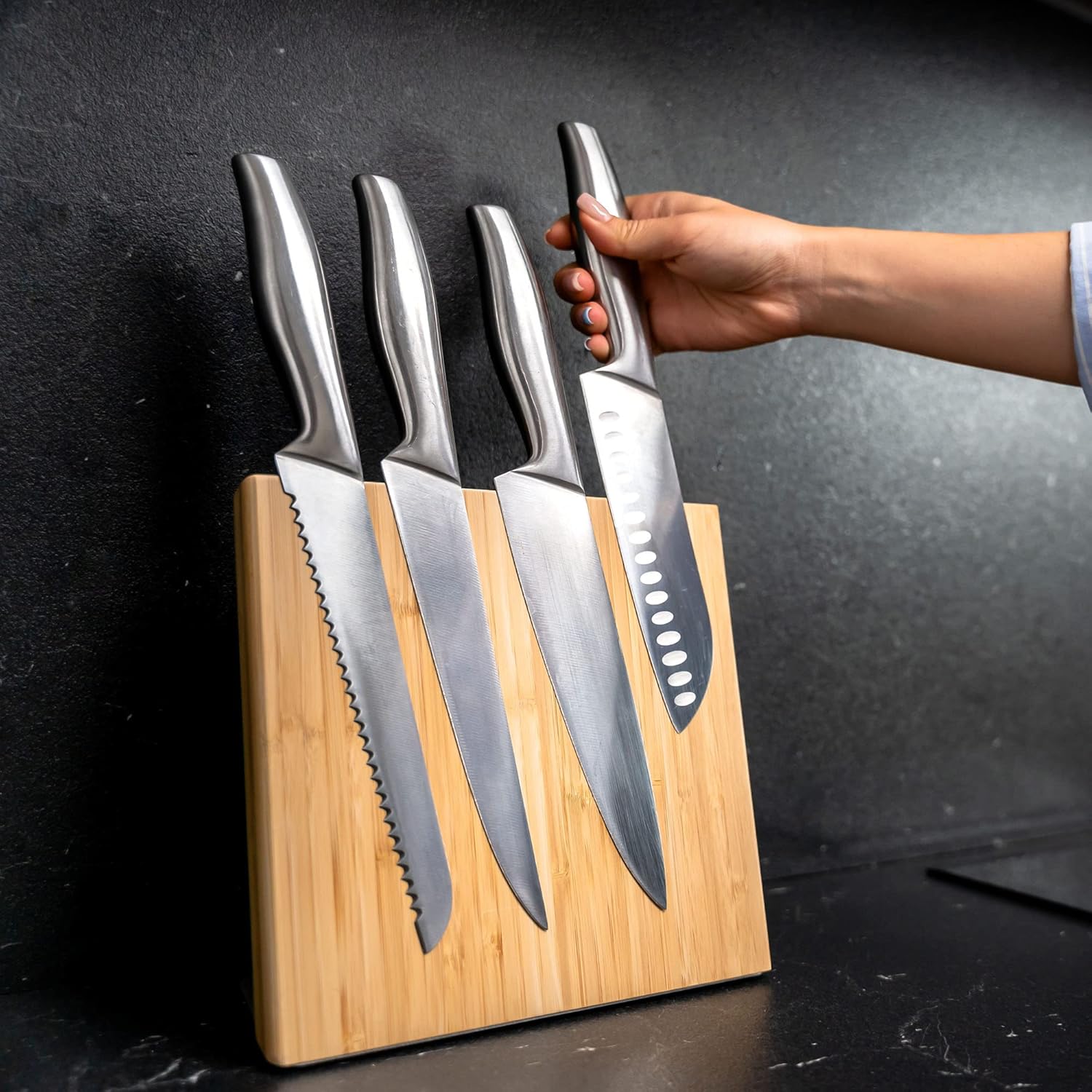 Coninx Magnetic Knife Block for Kitchen Storage