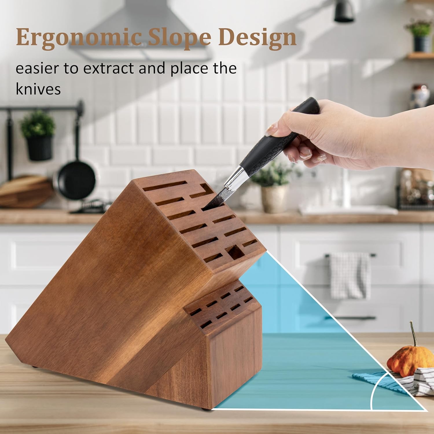 20 Slot Universal Knife Block Storage System