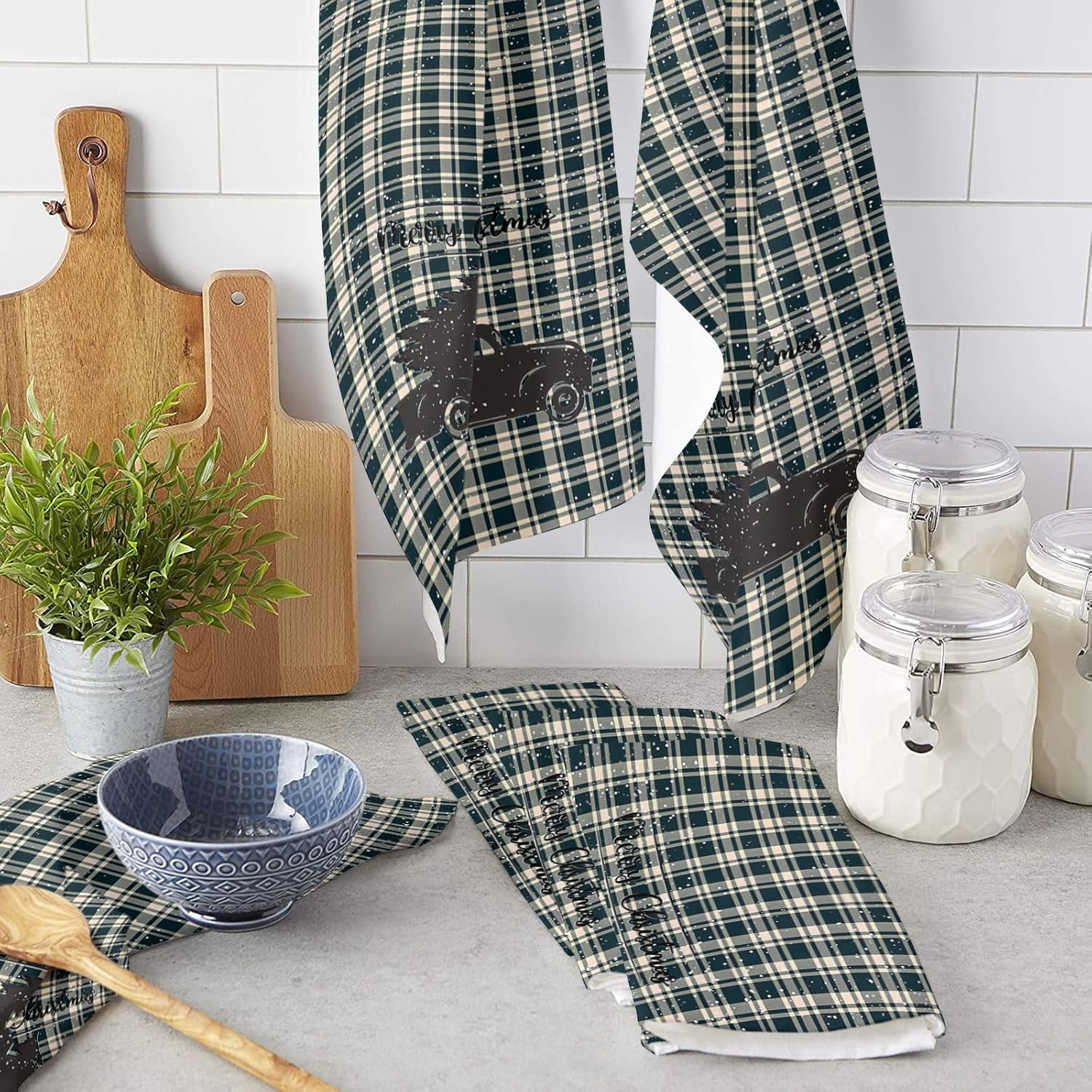 Christmas Truck Kitchen Towels