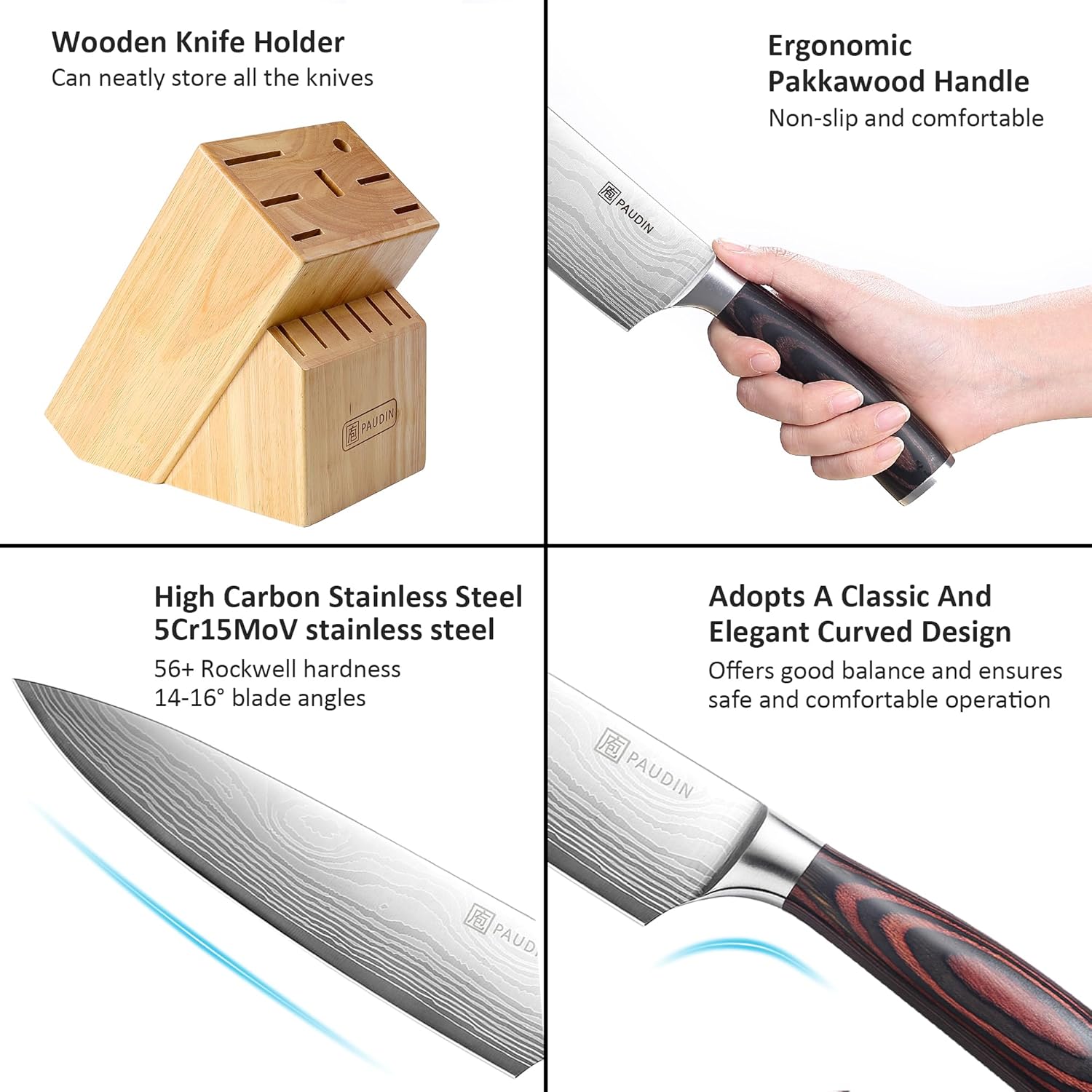 PAUDIN knives set for home