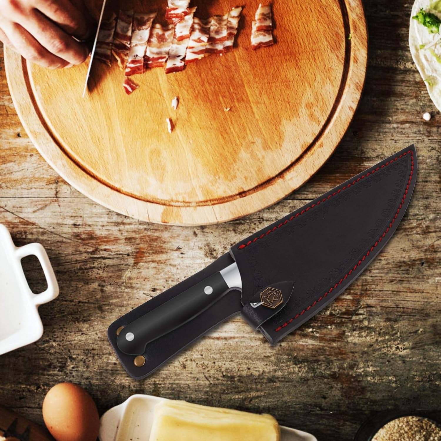 Stylish Kitchen Knife Case - PU Leather Covers for Safety Elegance