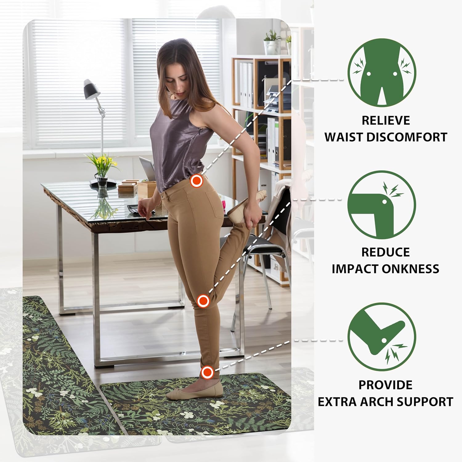 Botanical Kitchen Rugs Set of 2