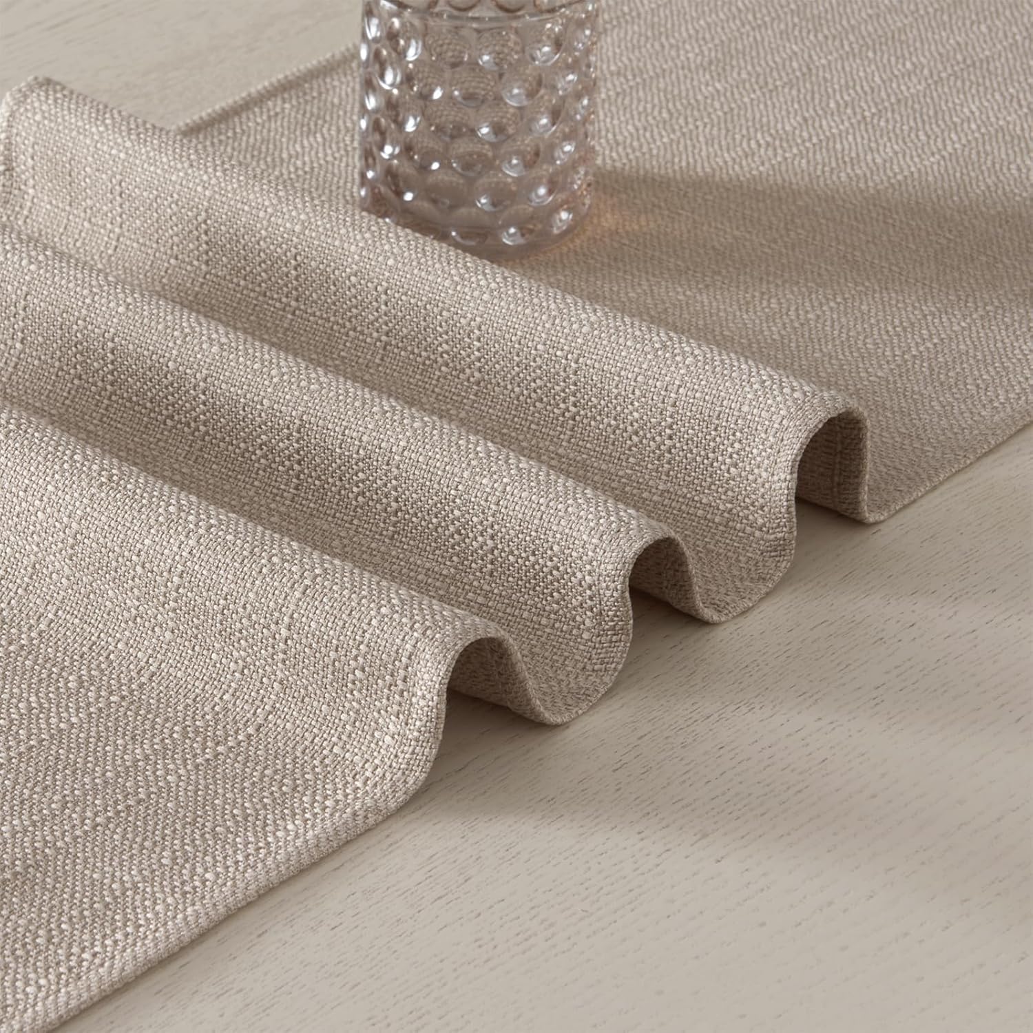Waterproof Linen Style Runner 14x118 Beige