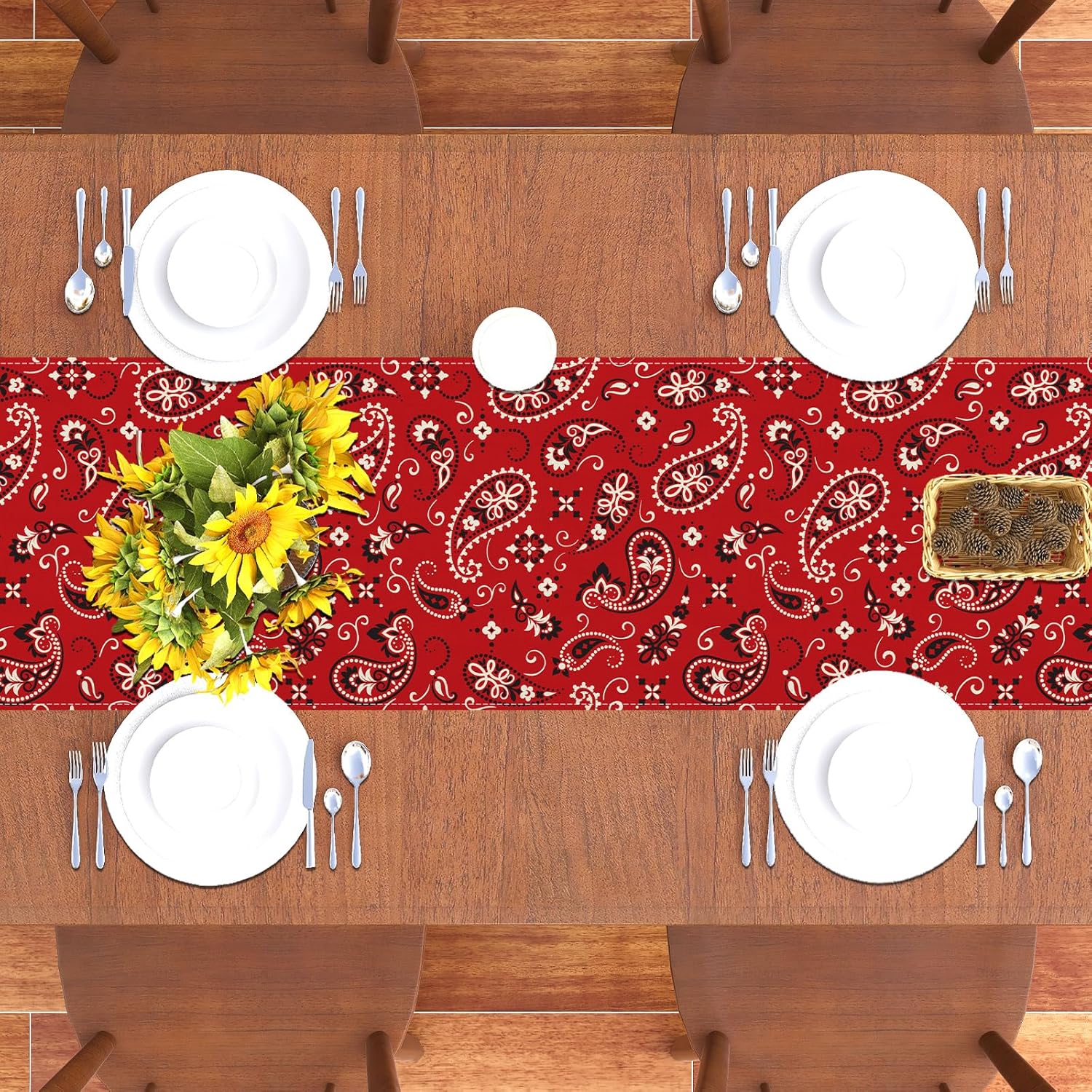 13x90 premium Western_tablecloth for parties and events