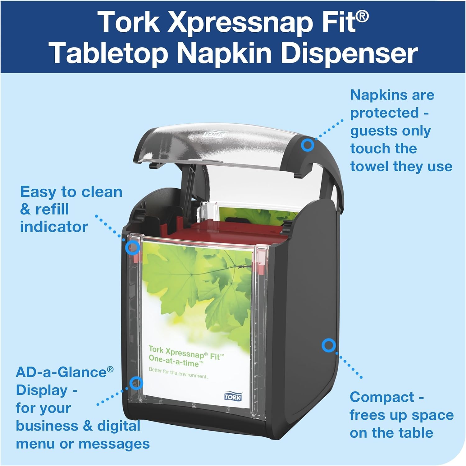 Tork Xpressnap Fit -One at a time dispensing black N14